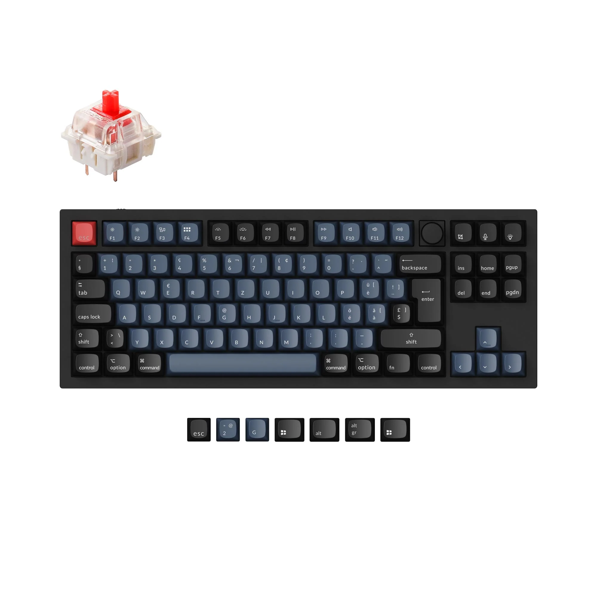 Keychron Q3 QMK Custom mekanisk tastatur ISO-layout-kollektion