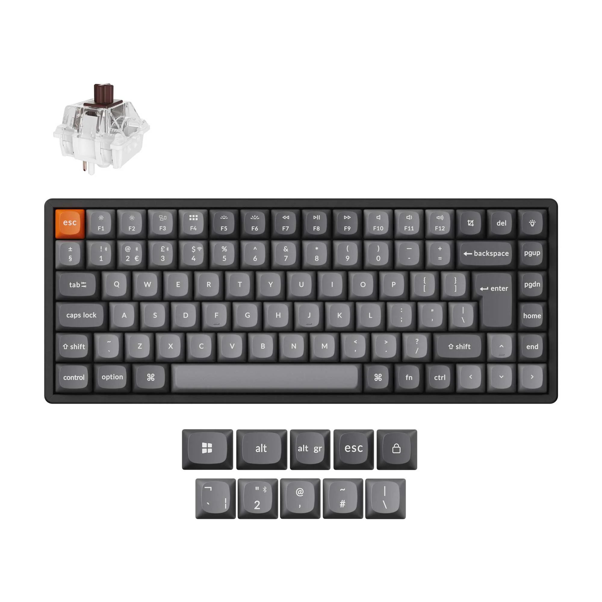 Keychron K2 Max Teclado mecánico inalámbrico QMK, colección de distribución ISO