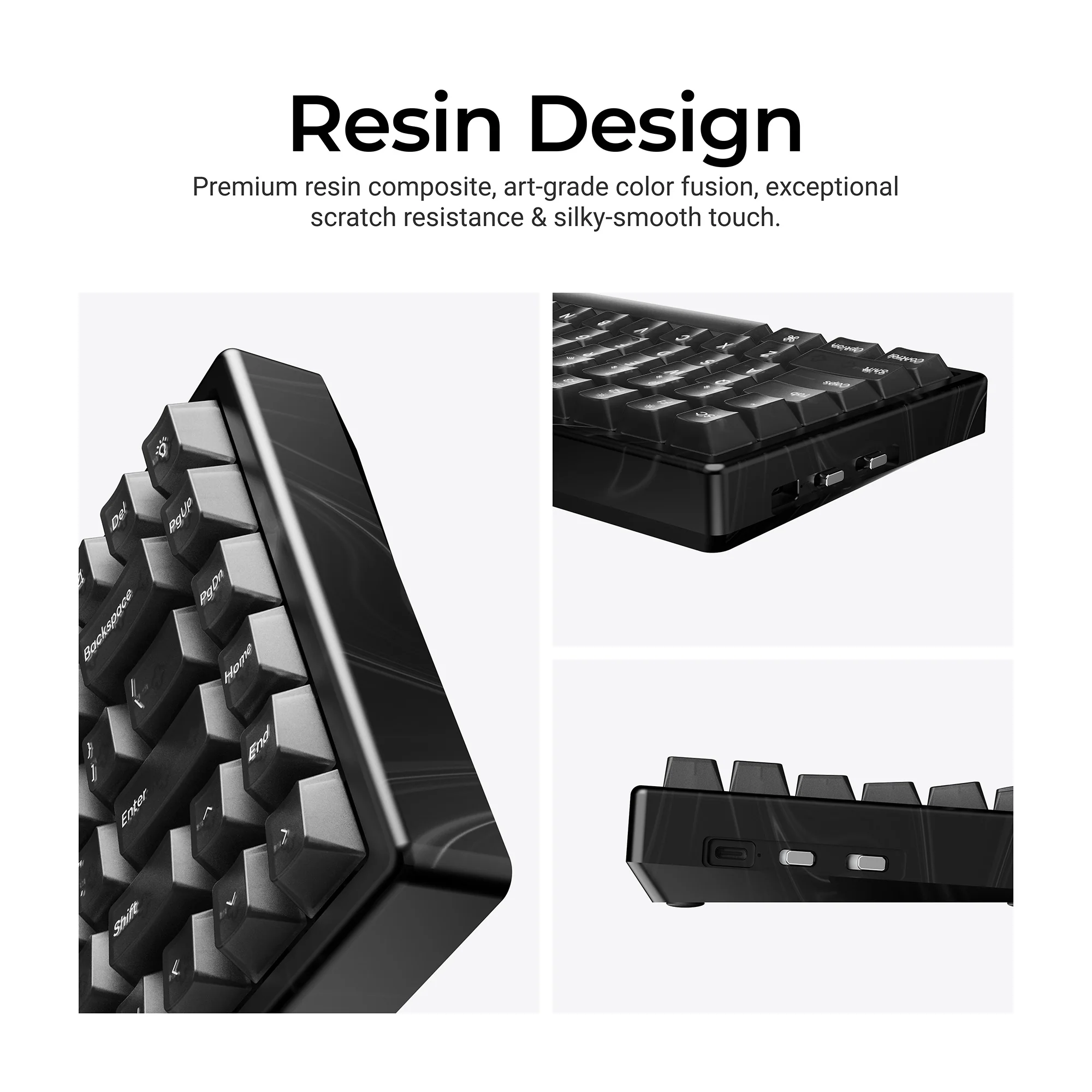 Keychron K2 HE Trådløst Magnetisk Switch Custom-tastatur - Resin Edition