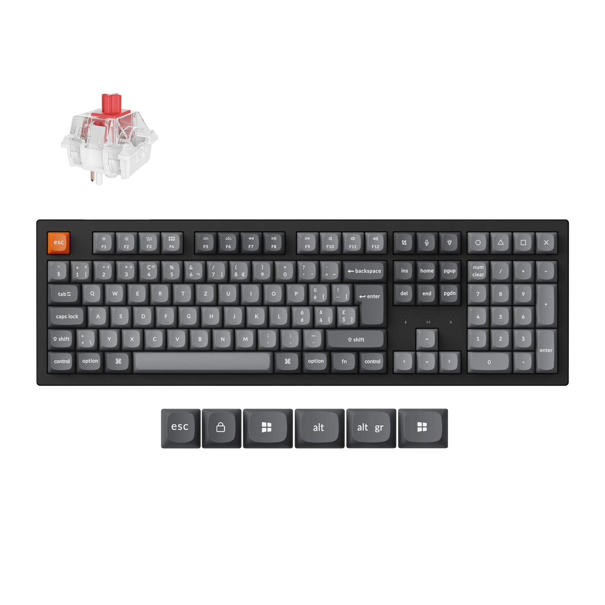Keychron K10 Max QMK langaton mekaaninen näppäimistö, ISO-asettelu, kokoelma
