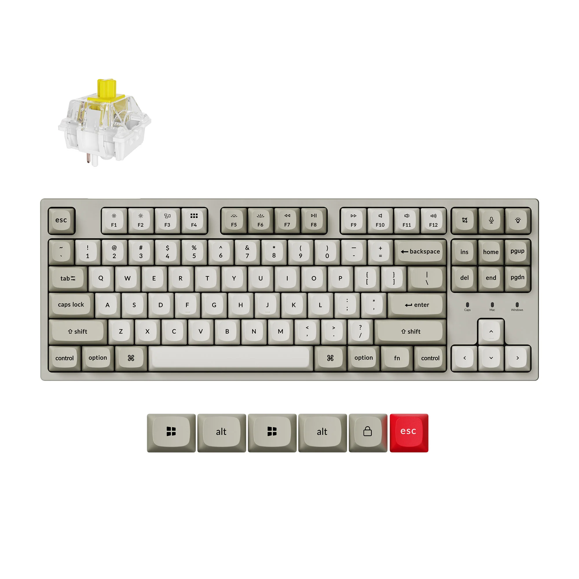 Keychron C1 Pro 8K QMK bekabeld custom mechanisch toetsenbord