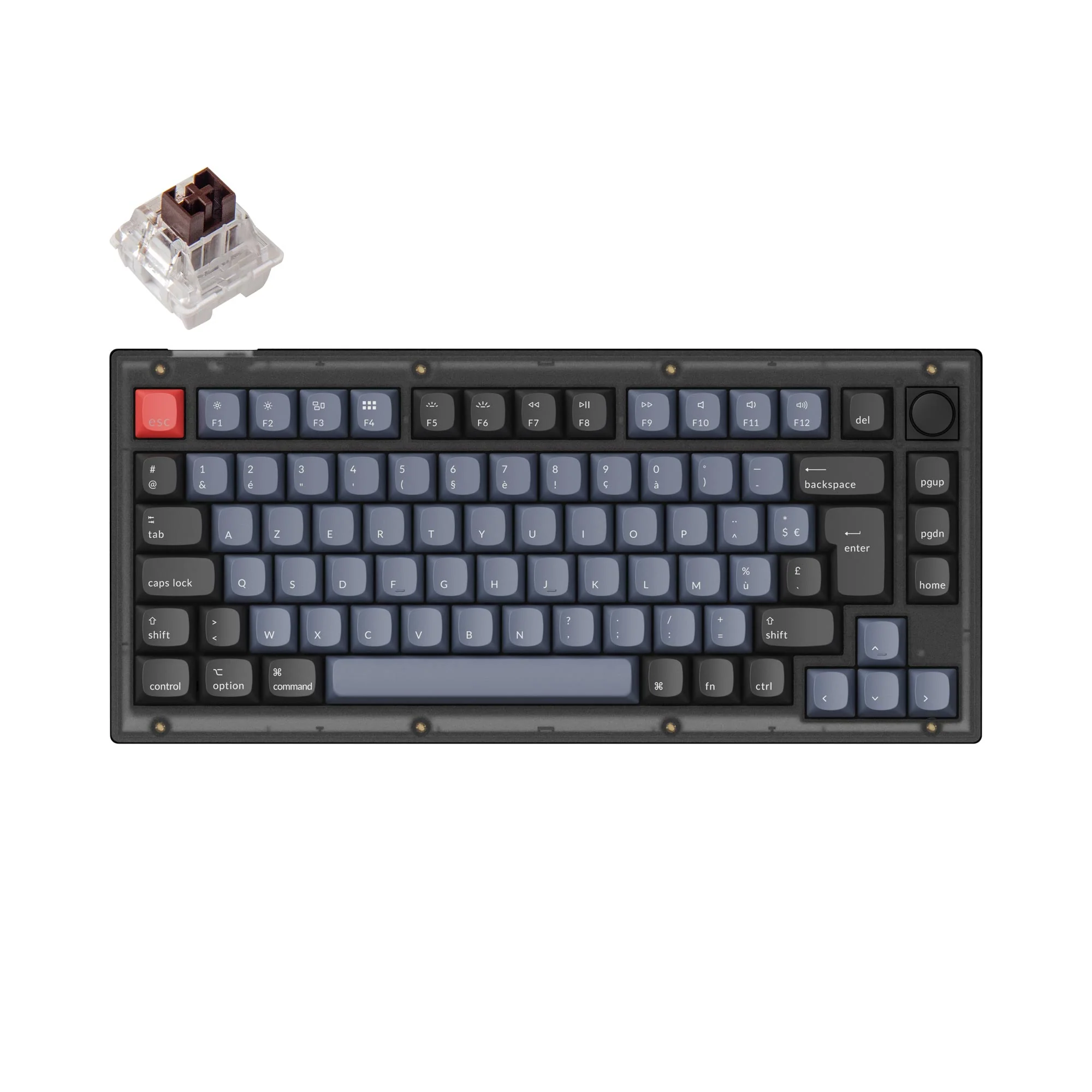 Keychron V1 QMK Custom mekanisk tastatur ISO-layout-kollektion