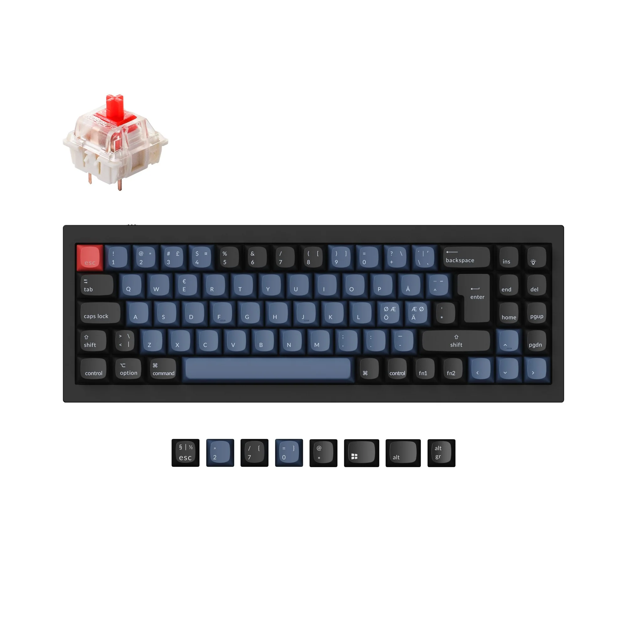 Colección Keychron Q7 QMK teclado mecánico personalizado diseño ISO