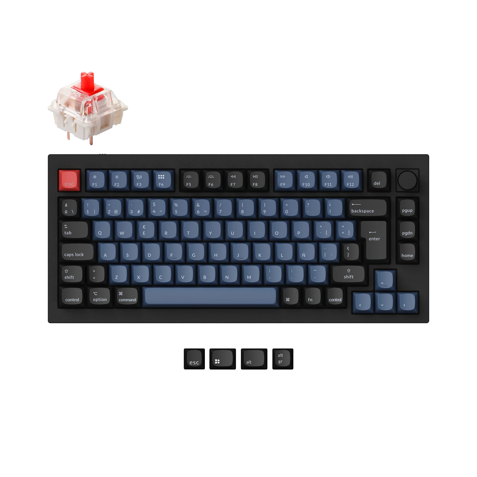 Keychron Q1 QMK Teclado Mecánico Personalizado Colección de Distribución ISO