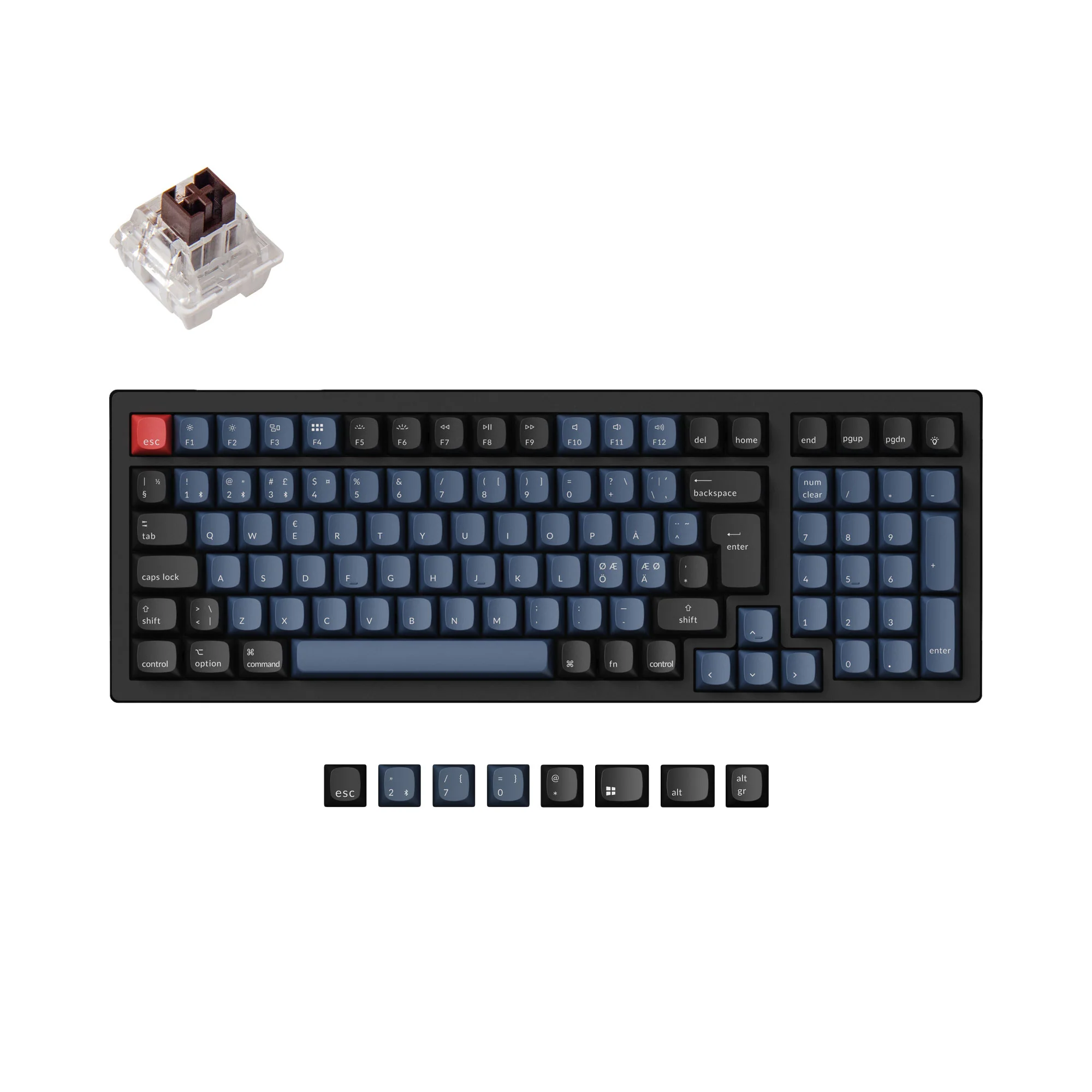 Keychron K4 Pro QMK/VIA Teclado Mecânico Sem Fio Coleção de Layout ISO