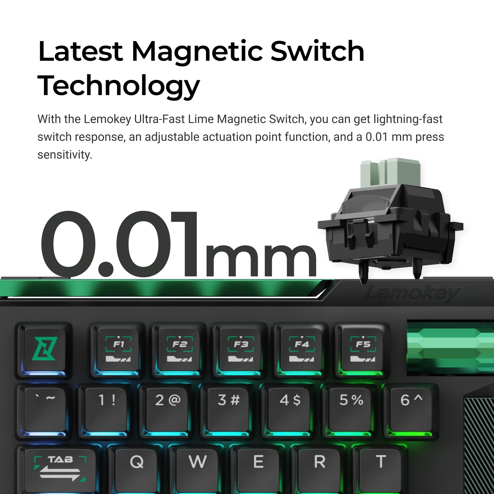 Lemokey L0 HE Teclado gaming de una mano con interruptores magnéticos