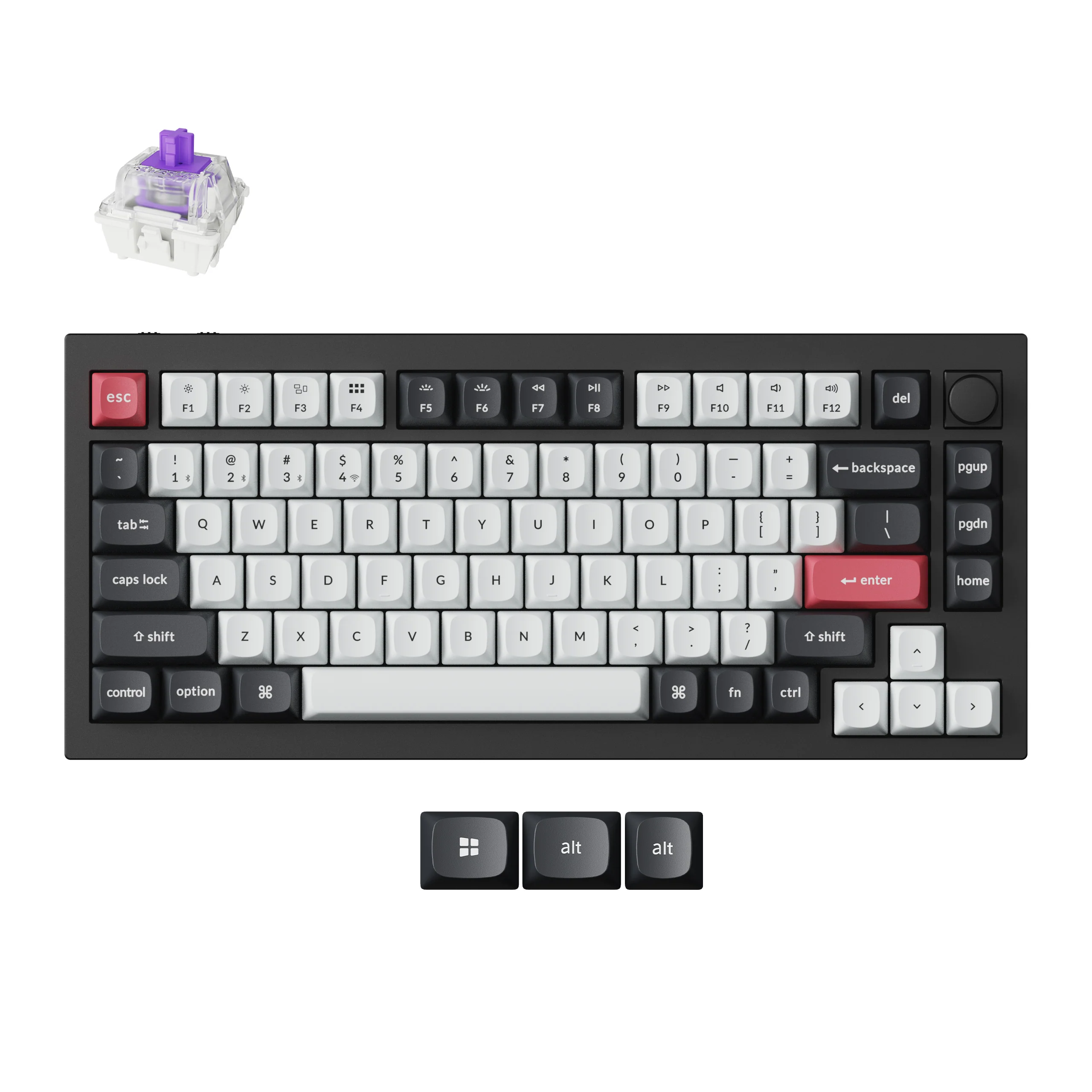 Keychron Q1 HE QMK Teclado Personalizável Sem Fio