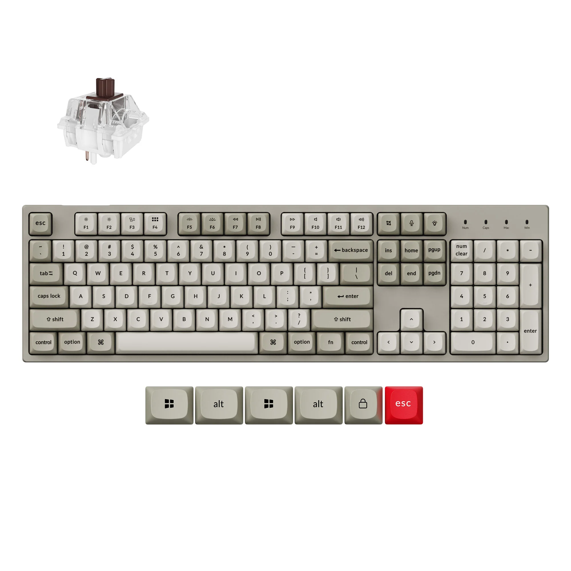Keychron C2 Pro 8K QMK Przewodowa mechaniczna klawiatura custom