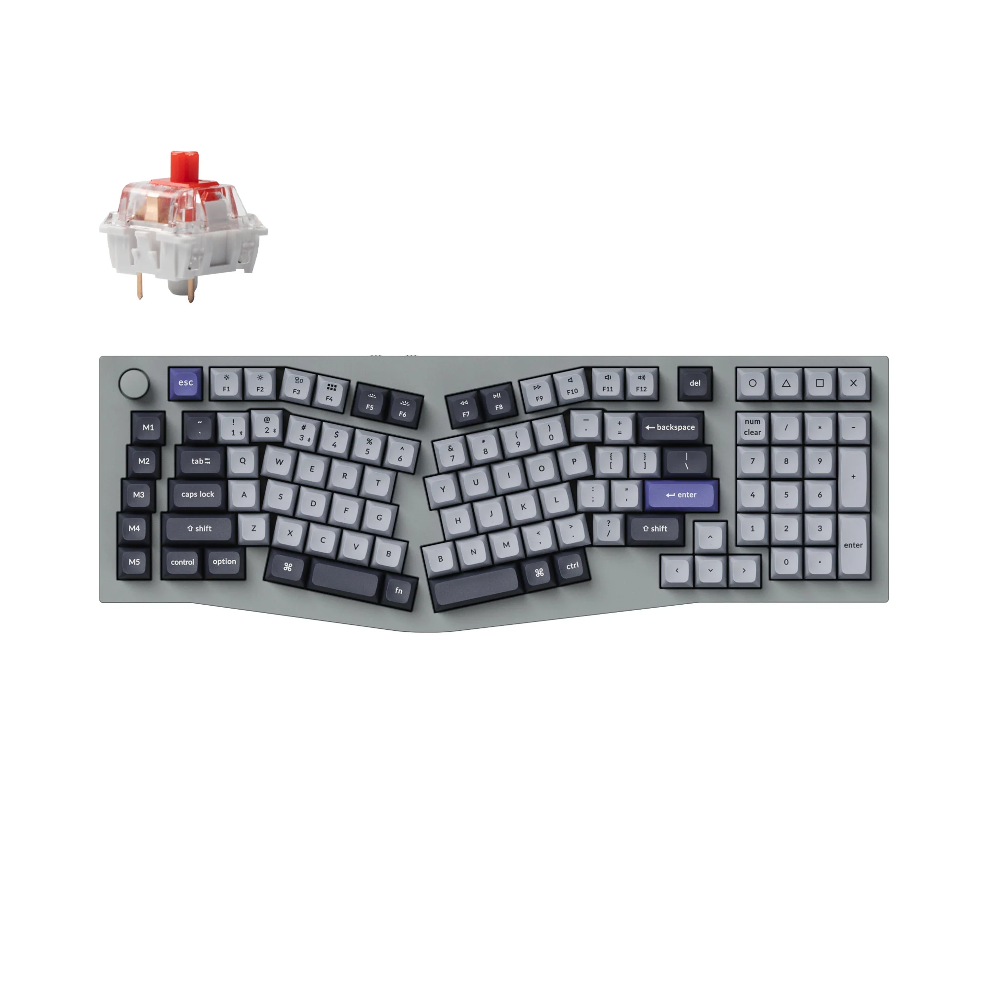 Teclado Mecânico Personalizado Sem Fio Keychron Q13 Pro (Layout Alice) QMK/VIA