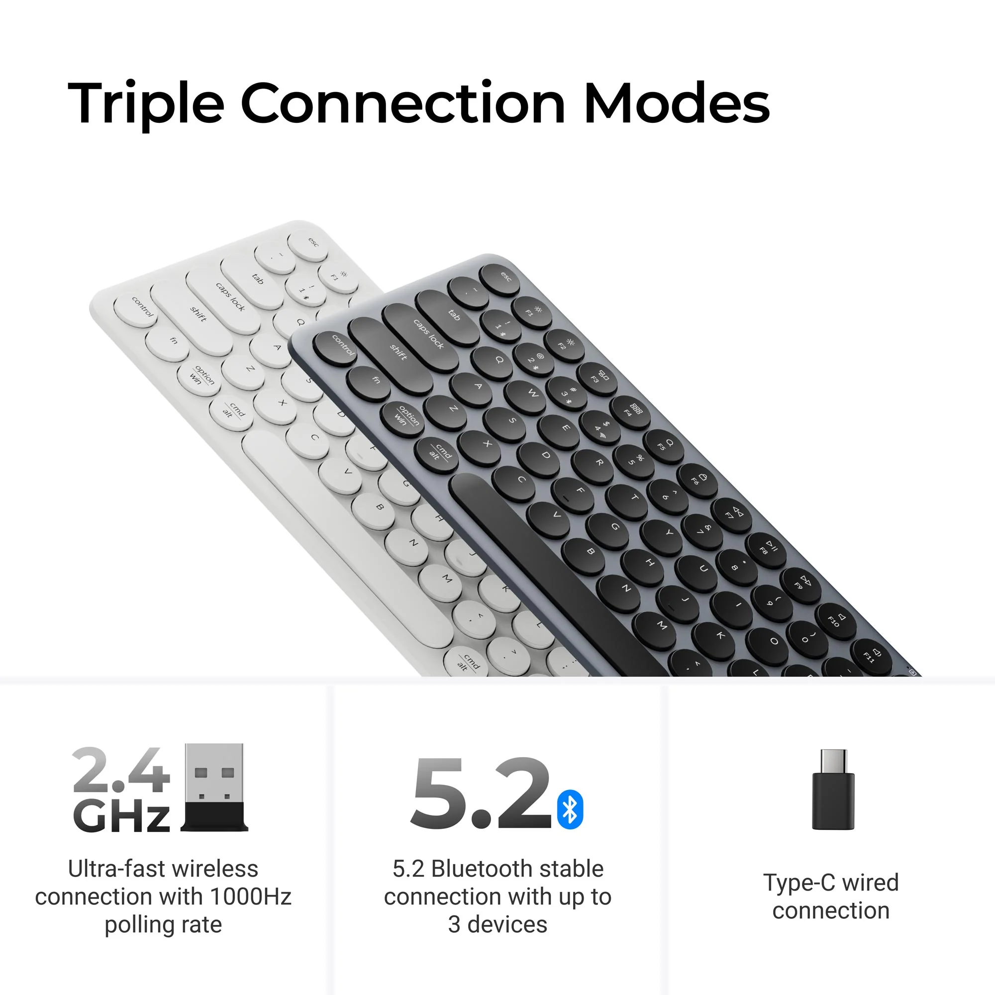 Keychron B3 Pro Teclado inalámbrico ultradelgado
