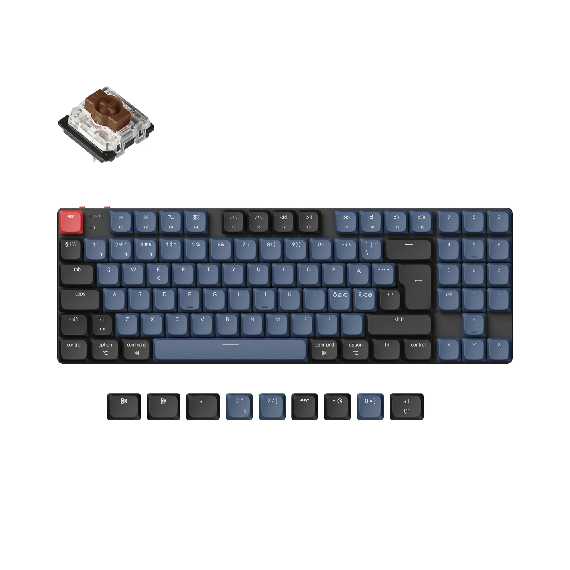 Teclado mecánico inalámbrico personalizado Keychron K13 Pro QMK/VIA - Colección de distribución ISO