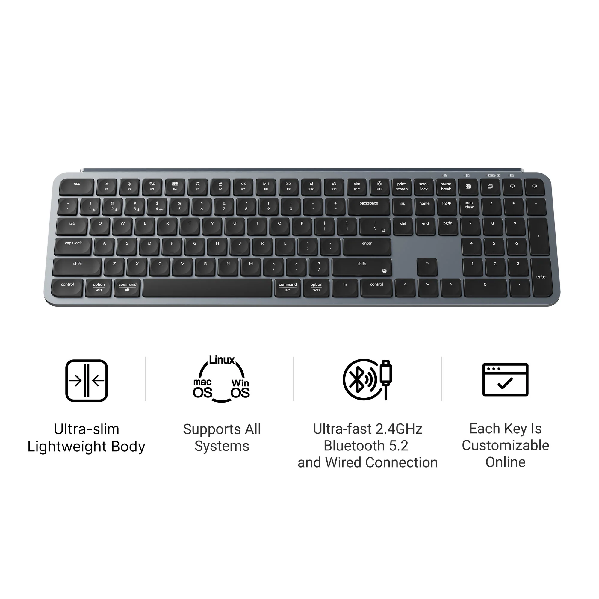 Keychron B6 Pro Ultra-Slim Trådløst Tastatur