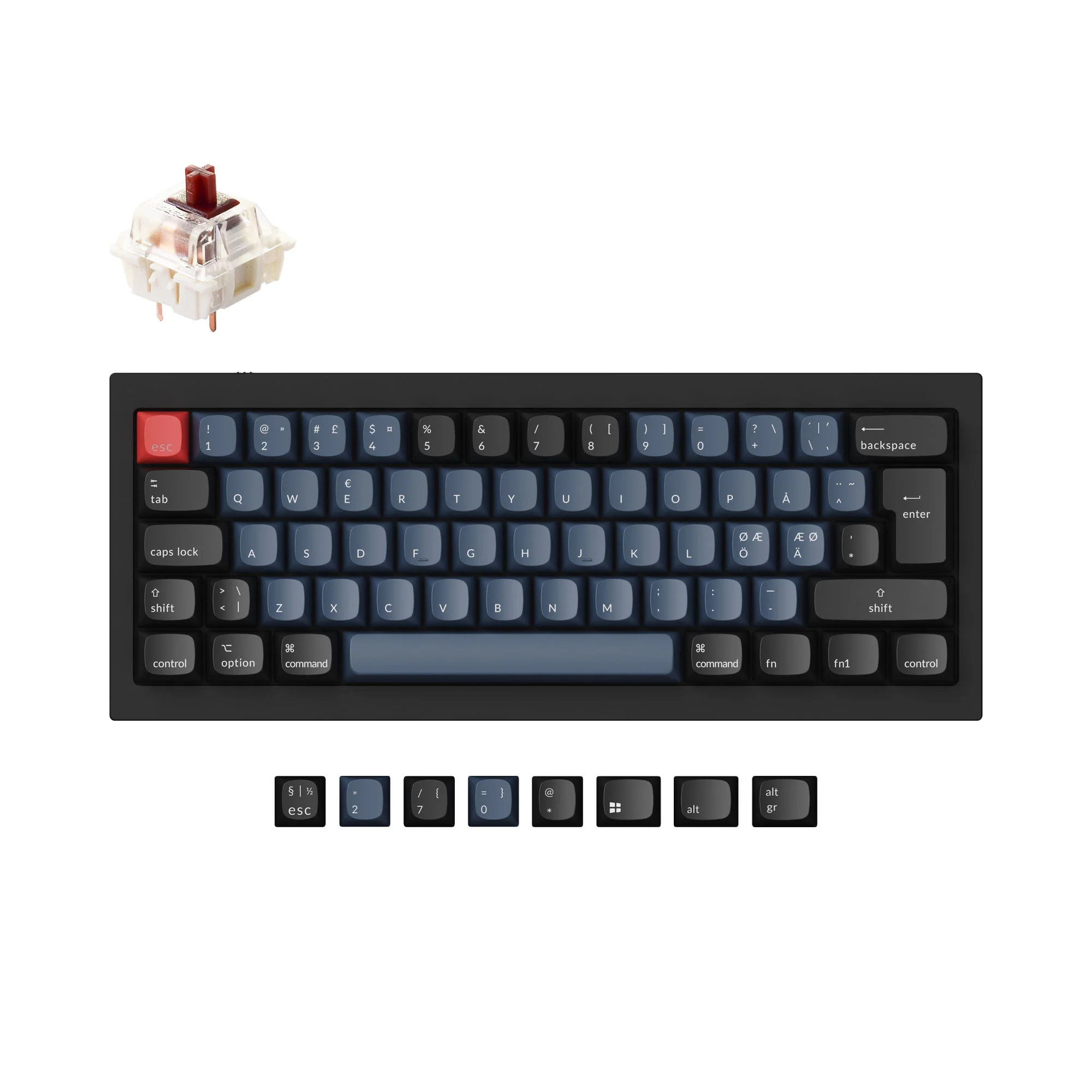 Keychron Q4 QMK Custom mekanisk tastatur ISO-layout-kollektion