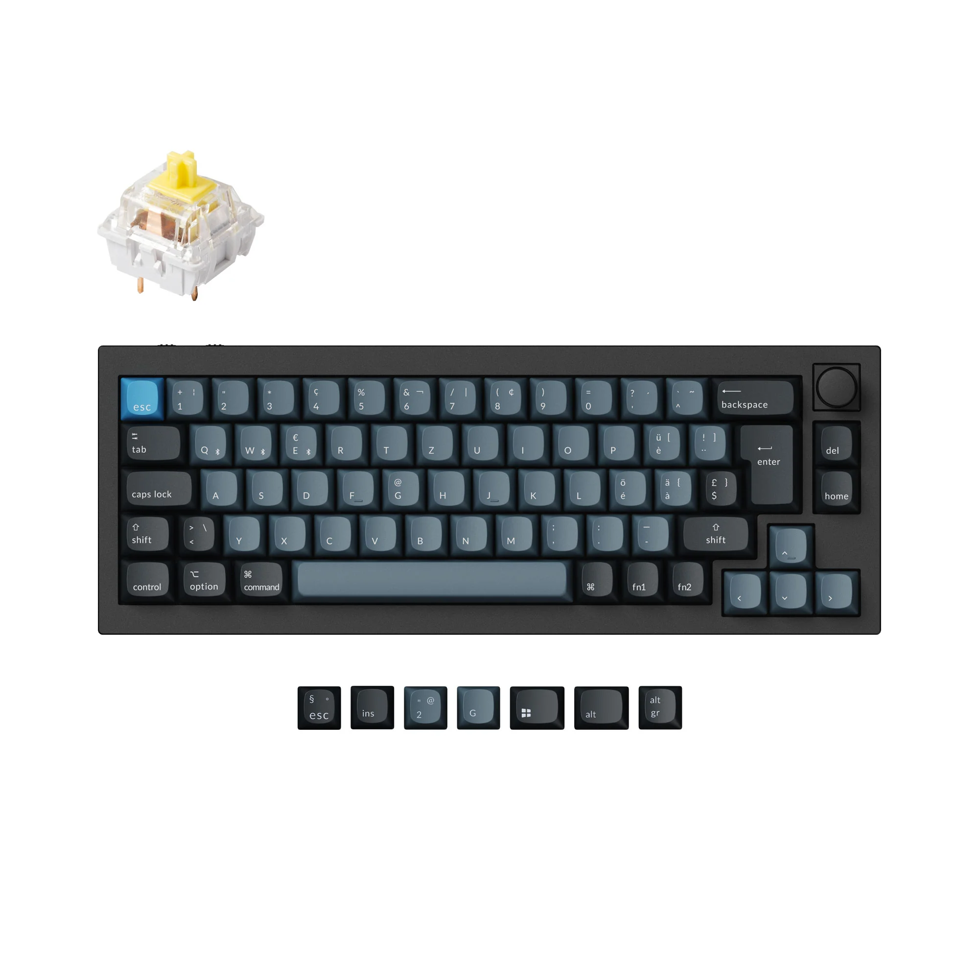 Keychron Q2 Pro teclado mecánico inalámbrico personalizable QMK/VIA - colección de distribución ISO