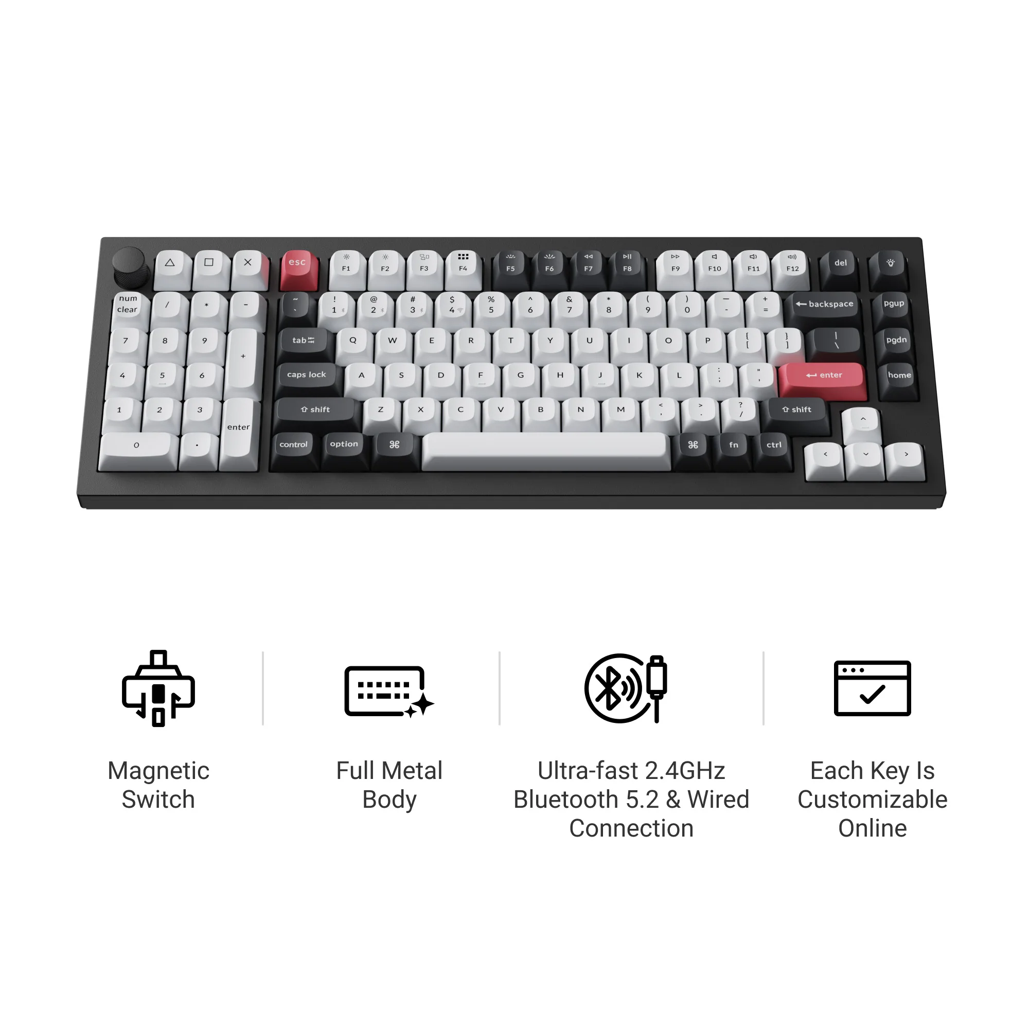 Keychron Q12 HE QMK Wireless Custom Keyboard