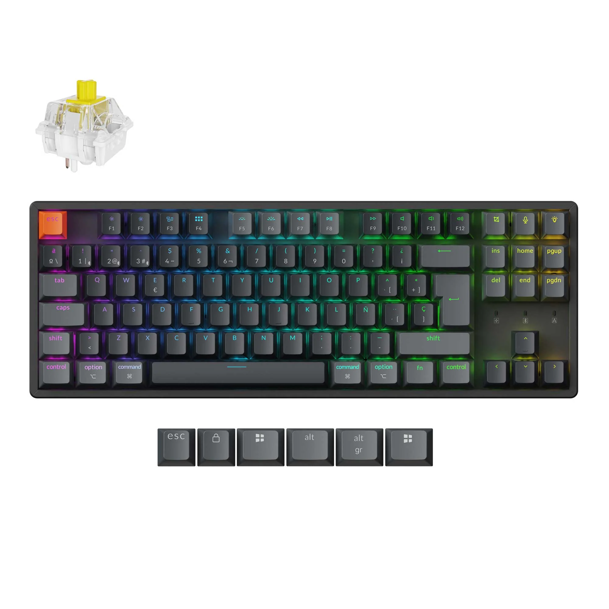 Keychron K8 QMK Wireless Mechanical Keyboard ISO Layout Collection (Version 2)
