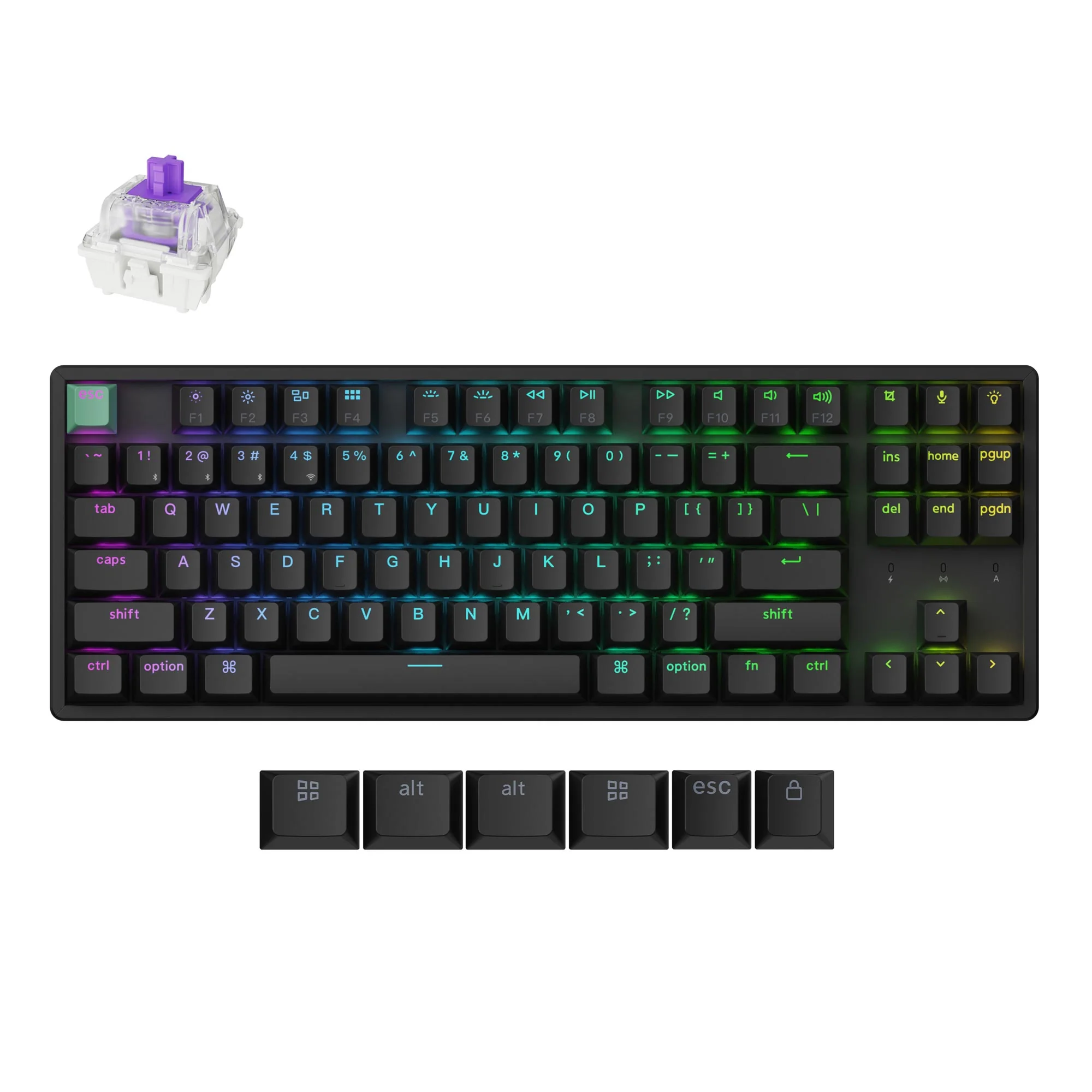 Teclado Personalizado Sem Fio Keychron K8 HE com Switch Magnético