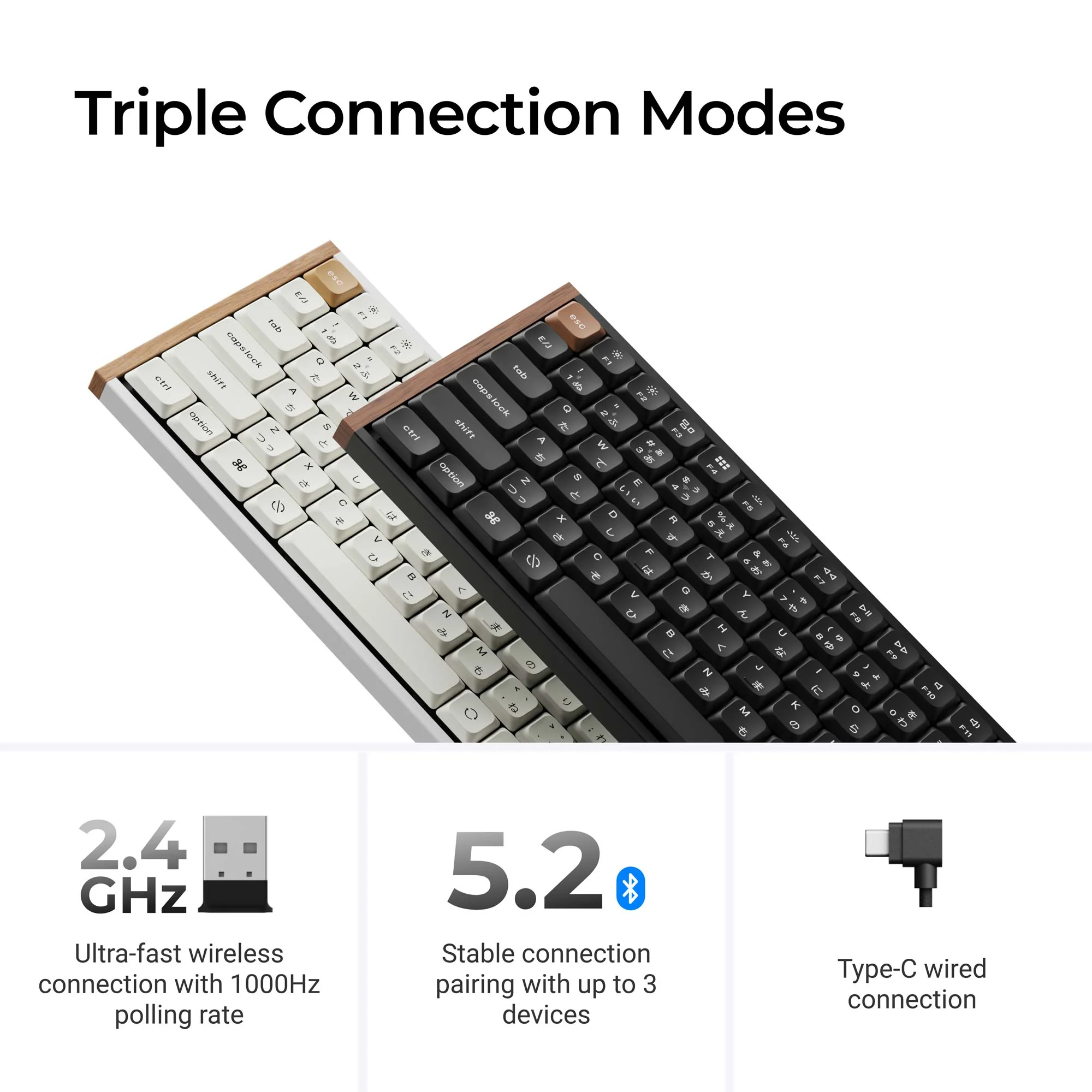 Keychron K3 HE langaton magneettikytkinnäppäimistö (Japanin JIS-asettelu)