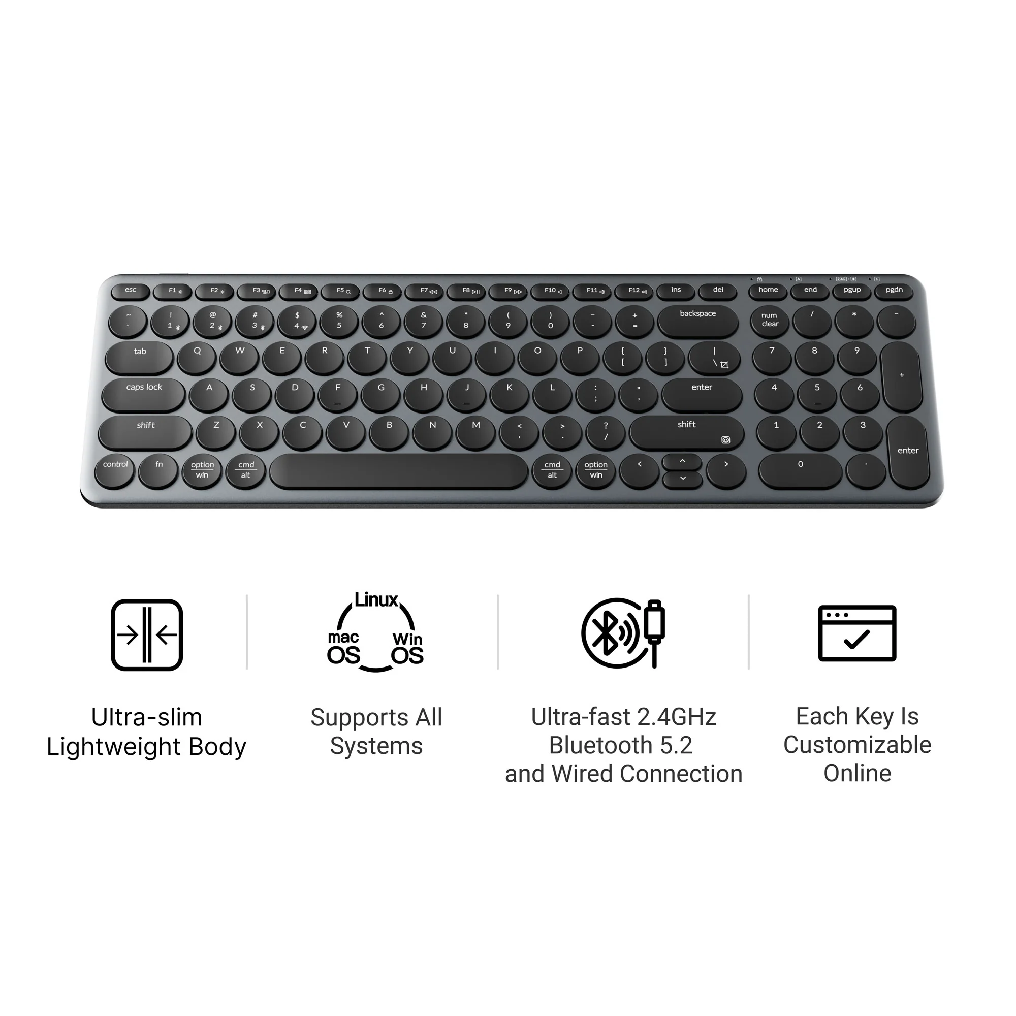 Keychron B4 Pro ultra-slim trådløst tastatur
