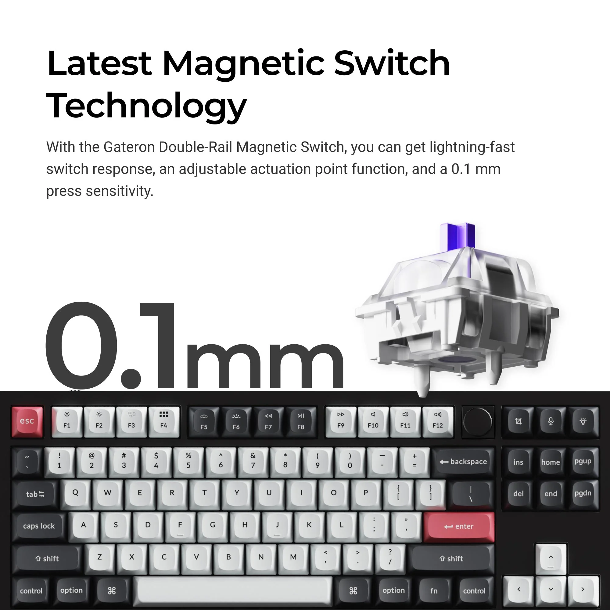 Teclado personalizado sem fio QMK Keychron Q3 HE