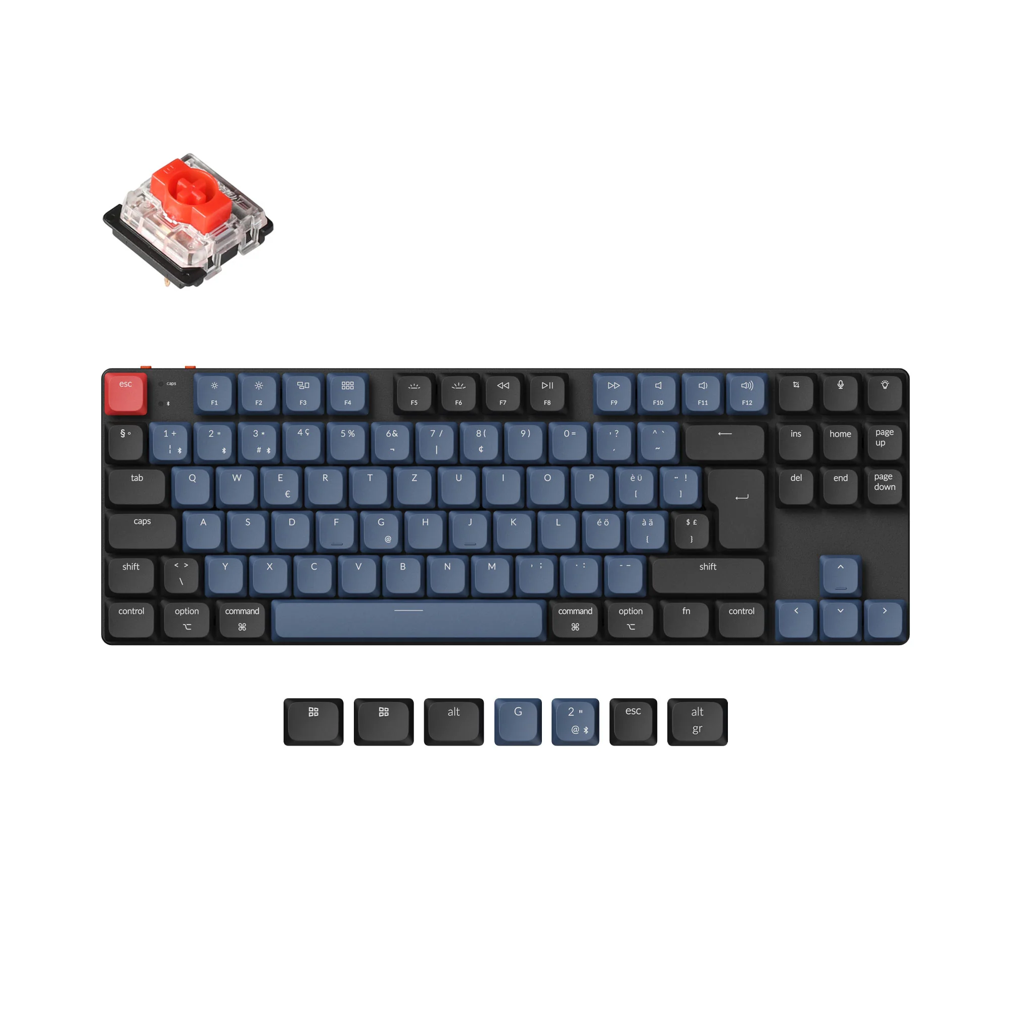 Keychron K1 Pro teclado mecánico inalámbrico personalizable QMK/VIA - colección de distribución ISO