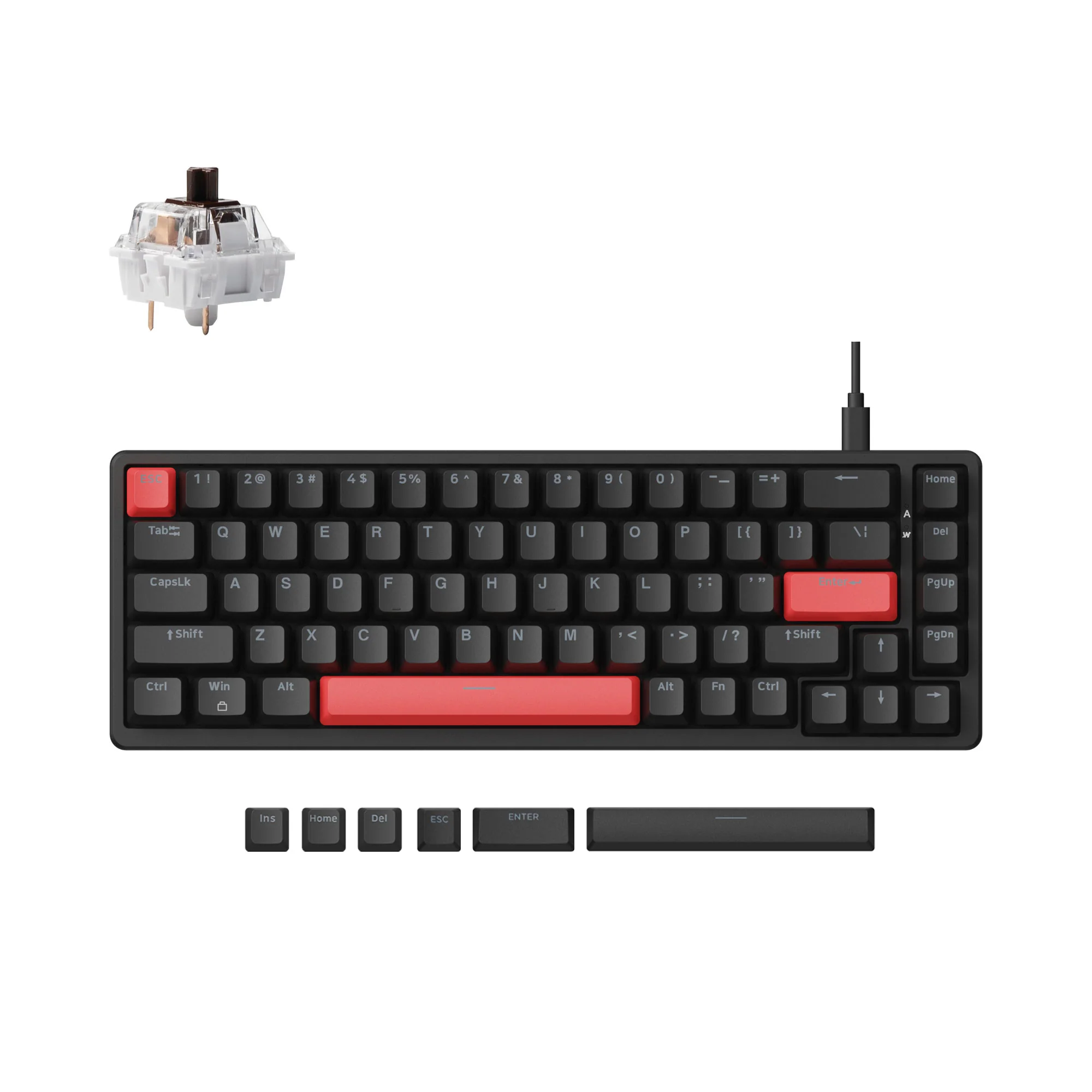Lemokey X6 QMK bedraad mechanisch toetsenbord