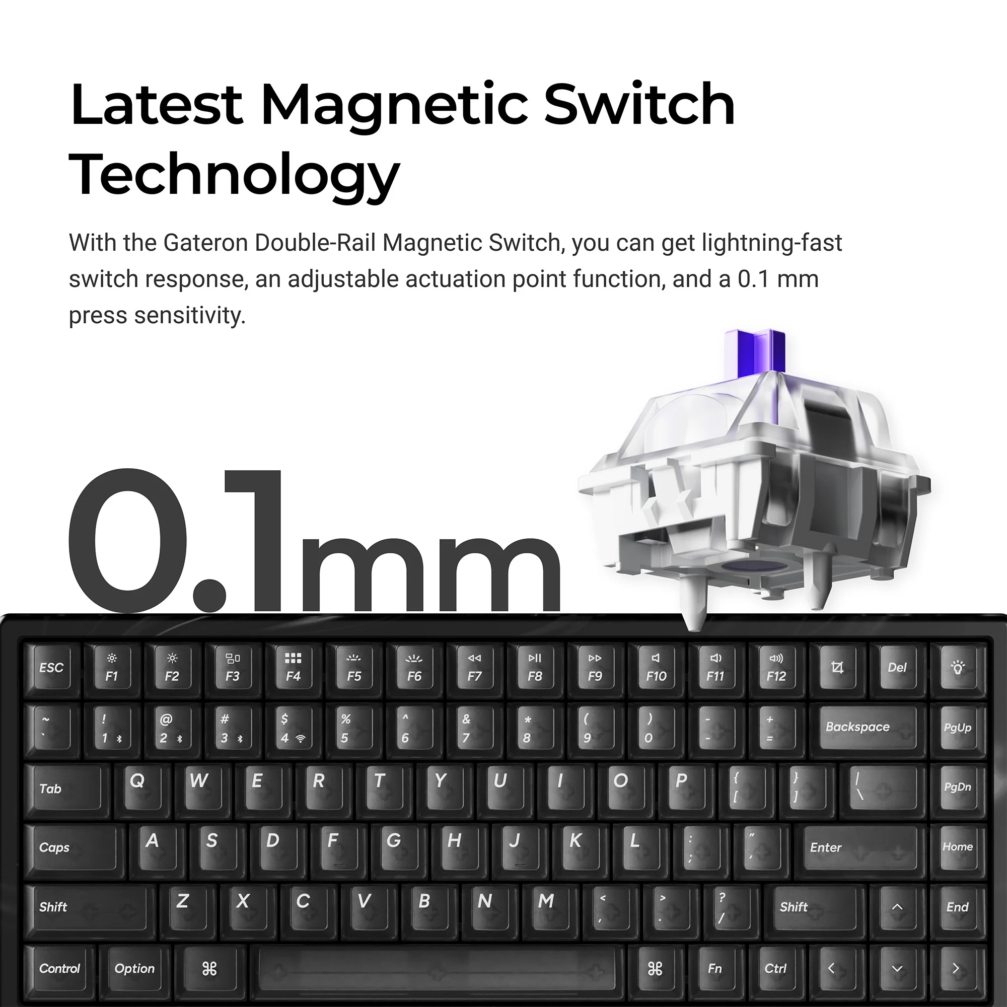 Keychron K2 HE Trådløst Magnetisk Switch Custom-tastatur - Resin Edition