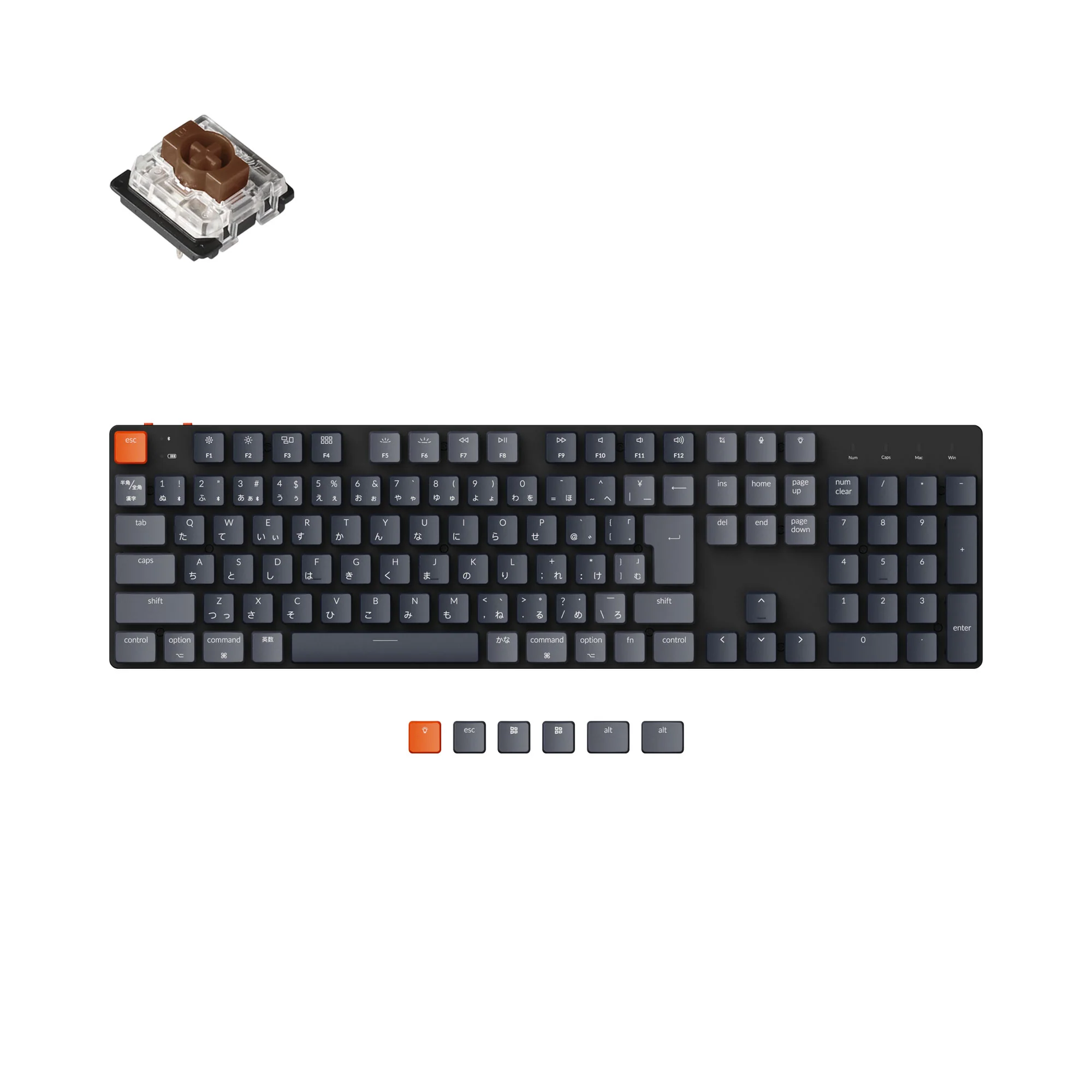Keychron K5 SE trådløst mekanisk tastatur (japansk JIS-layout)