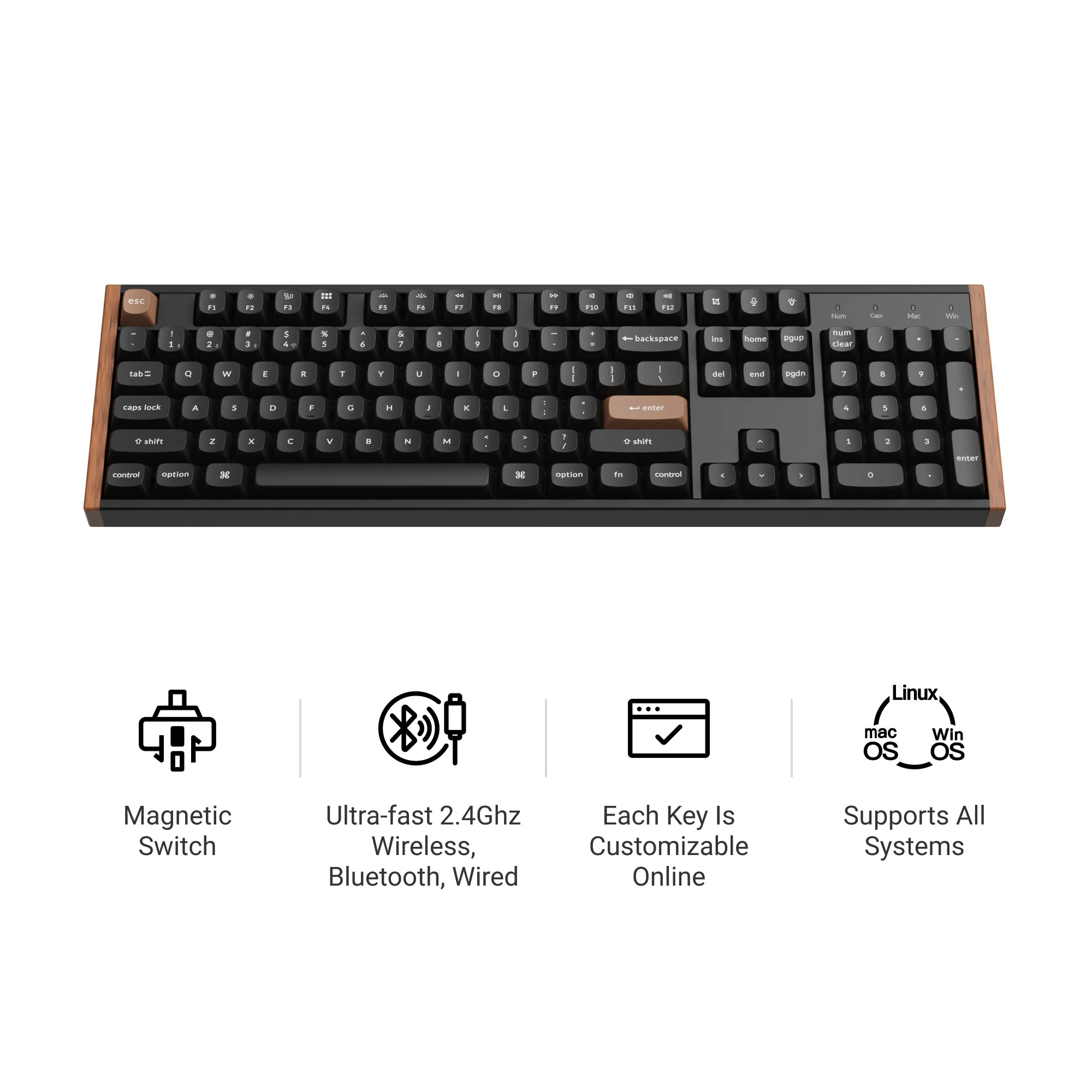 Keychron K10 HE Wireless Magnetic Switch Custom Keyboard