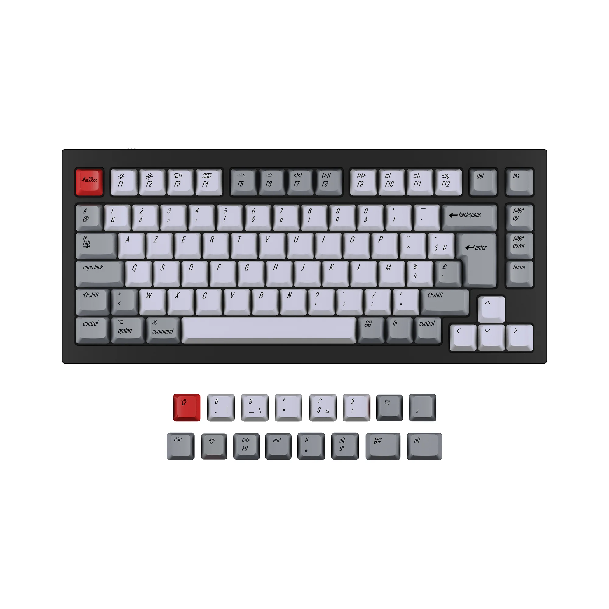 ISO Q1 & Q1 Pro & V1 & K2 & K2 Pro OEM Dye-Sub PBT Keycap-Set