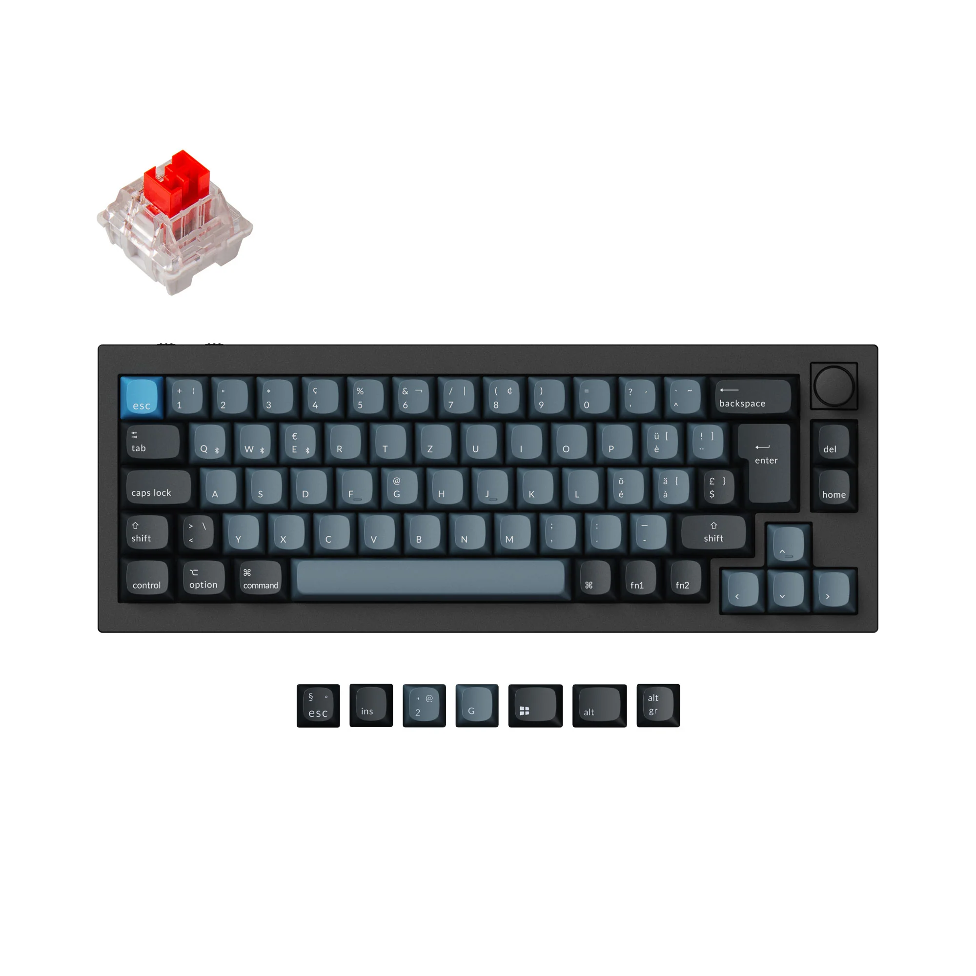 Keychron Q2 Pro teclado mecánico inalámbrico personalizable QMK/VIA - colección de distribución ISO
