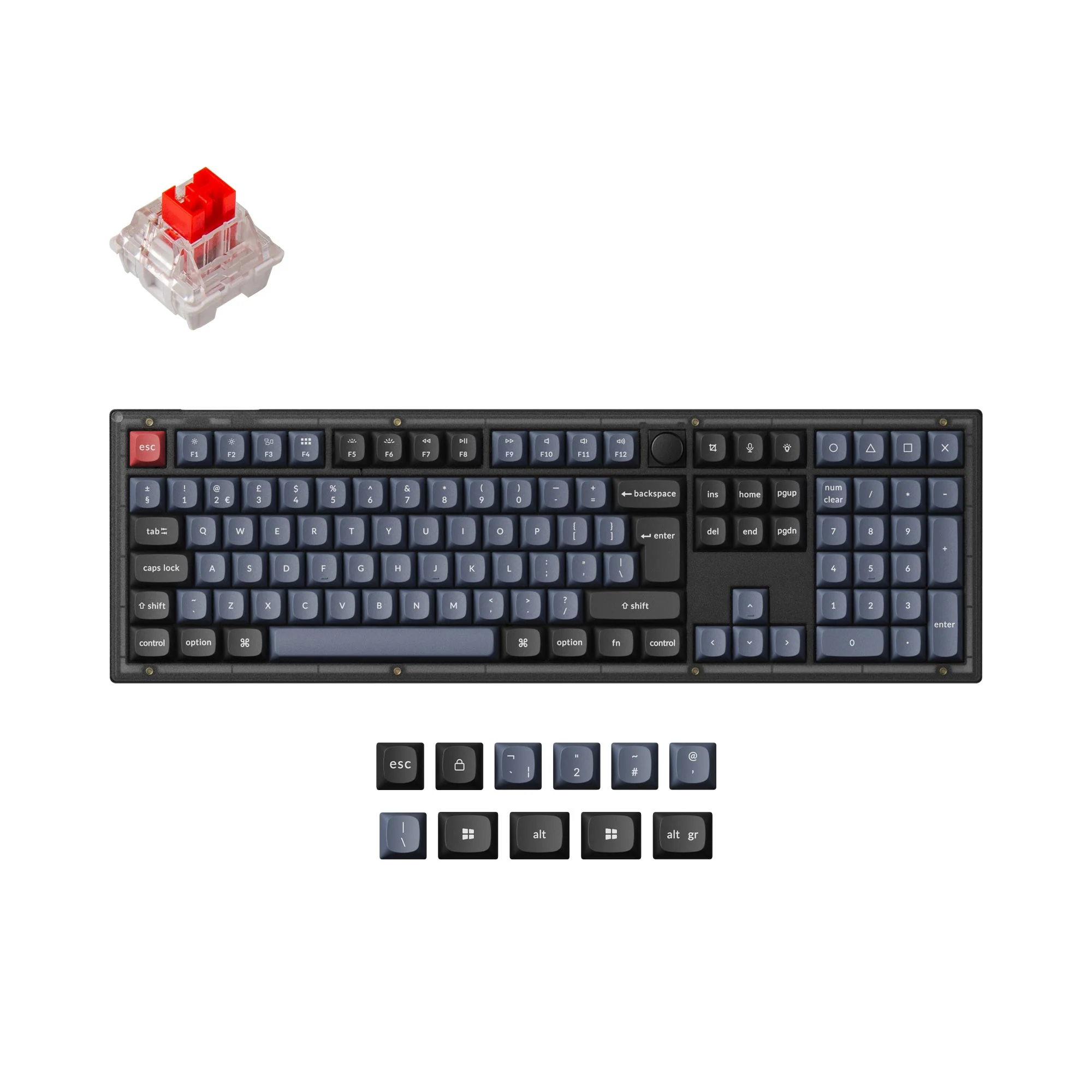 Keychron V6 QMK Customowa klawiatura mechaniczna – kolekcja układów ISO