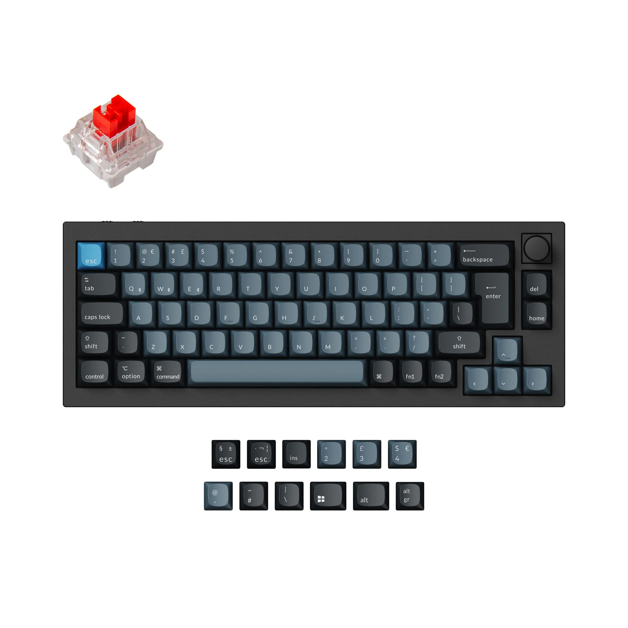 Keychron Q2 Pro teclado mecánico inalámbrico personalizable QMK/VIA - colección de distribución ISO