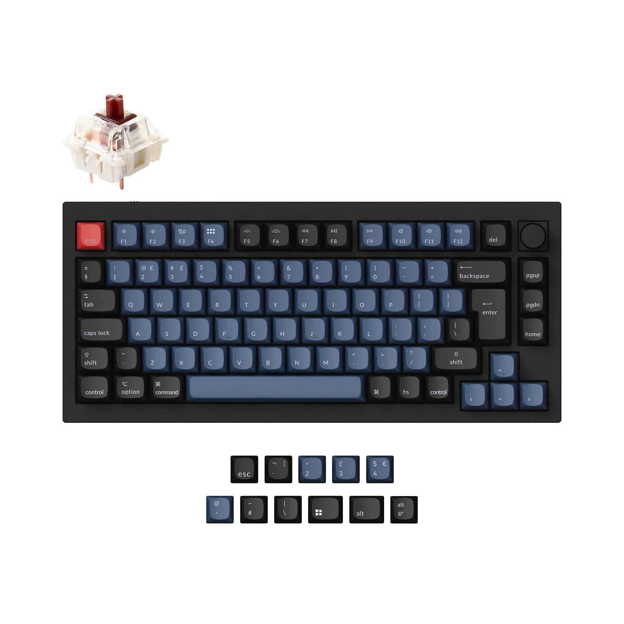 Keychron Q1 QMK Teclado Mecánico Personalizado Colección de Distribución ISO