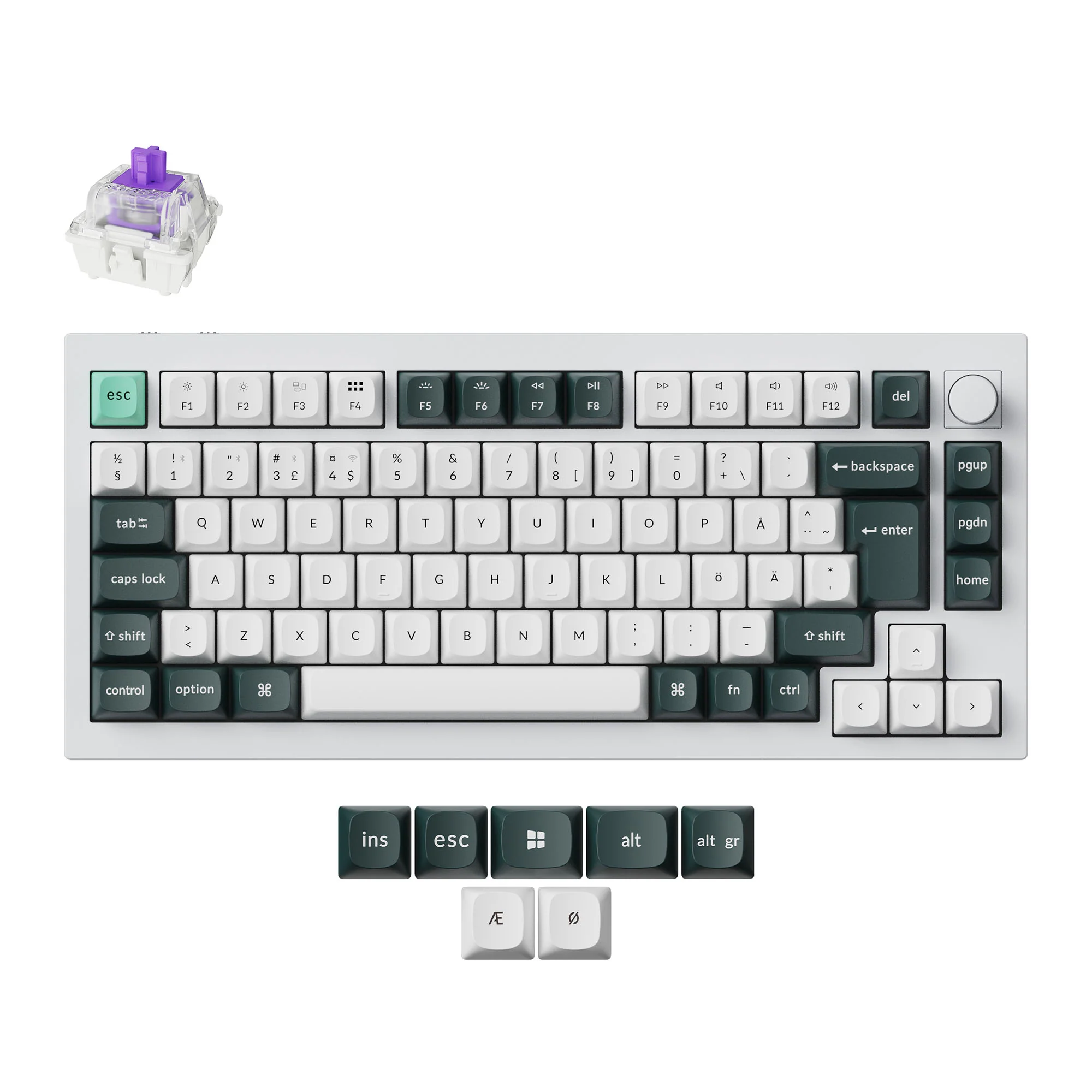 Keychron Q1 HE QMK Wireless Custom Keyboard ISO Layout Collection