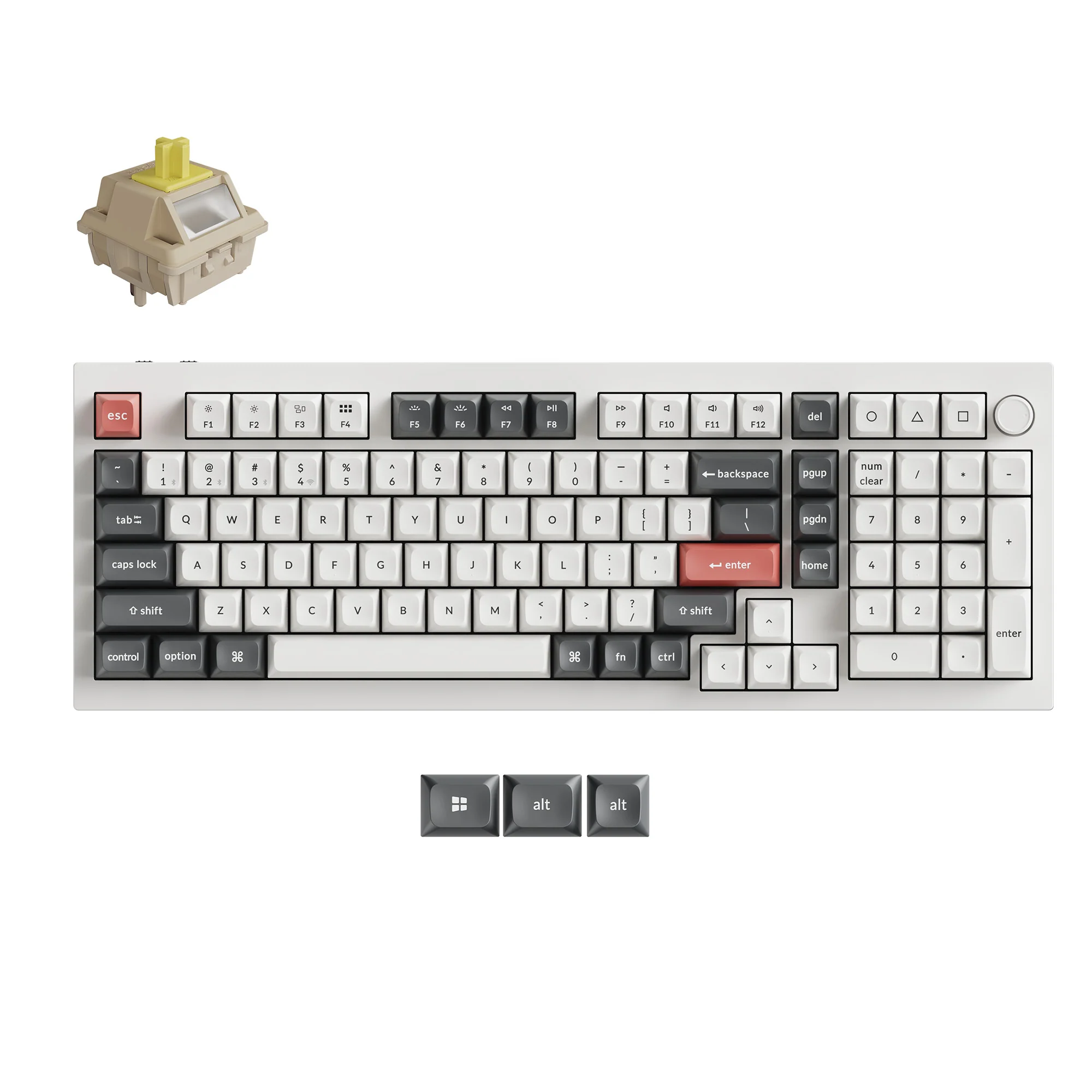 Teclado mecânico personalizado sem fio Keychron Q5 Ultra 8K