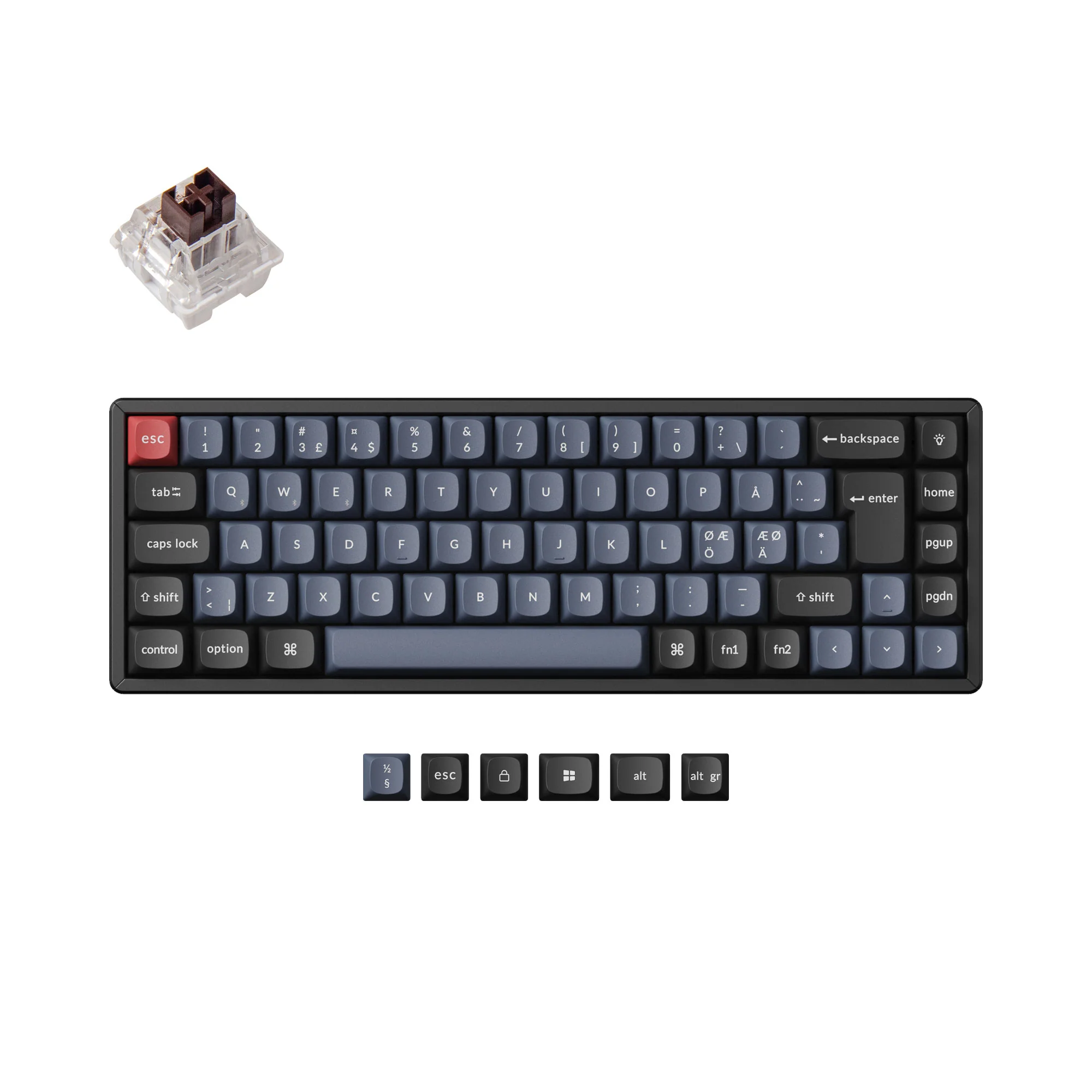 Keychron K6 Pro QMK/VIA Teclado Mecânico Sem Fio Coleção Layout ISO