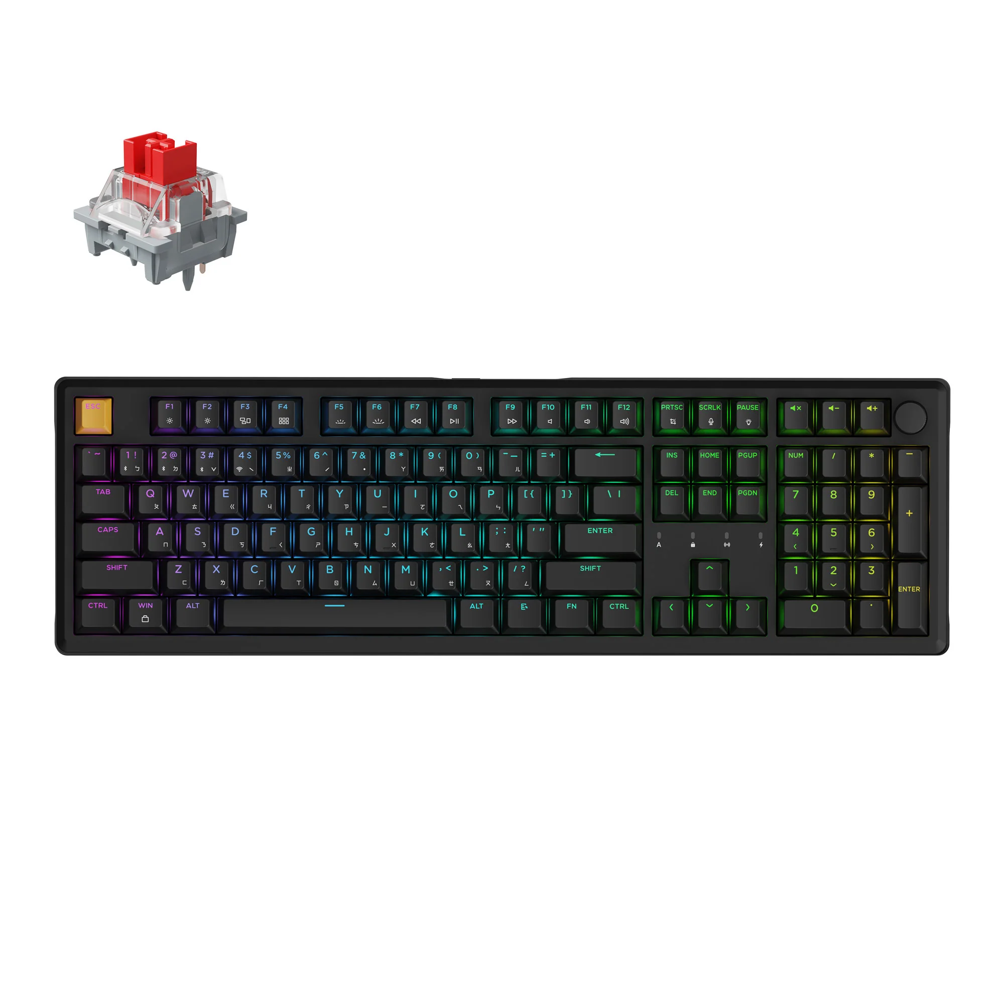 Keychron J5 Teclado mecánico inalámbrico QMK