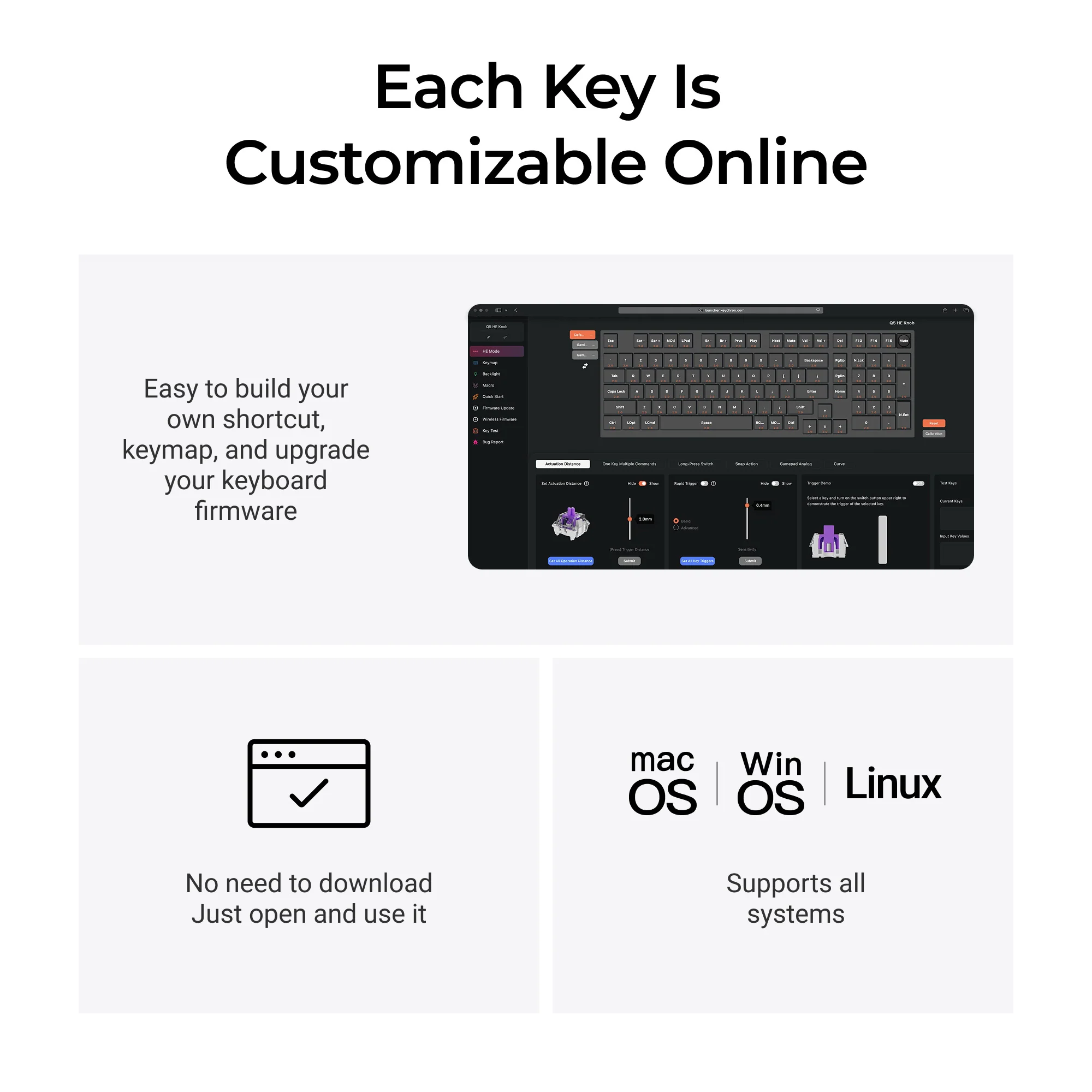 Keychron Q5 HE QMK langaton custom-näppäimistö
