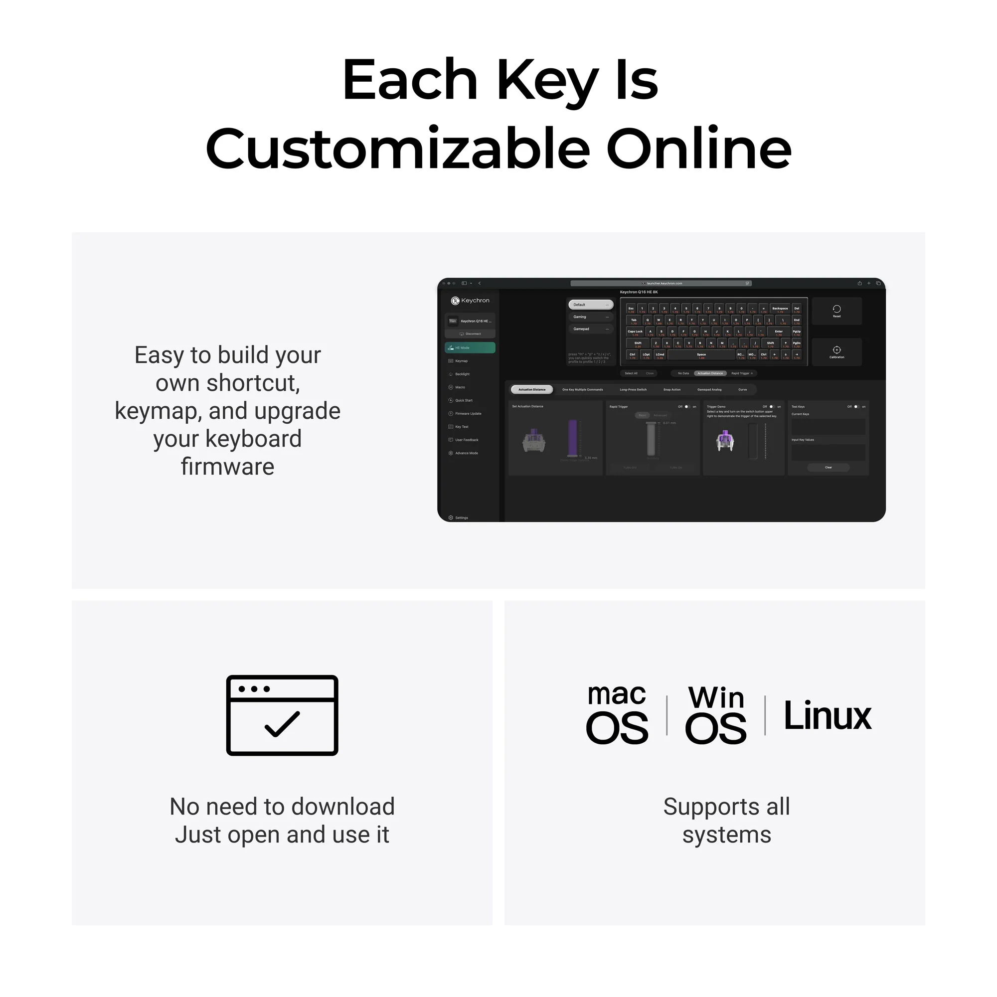 Keychron Q16 HE 8K Teclado con interruptores magnéticos