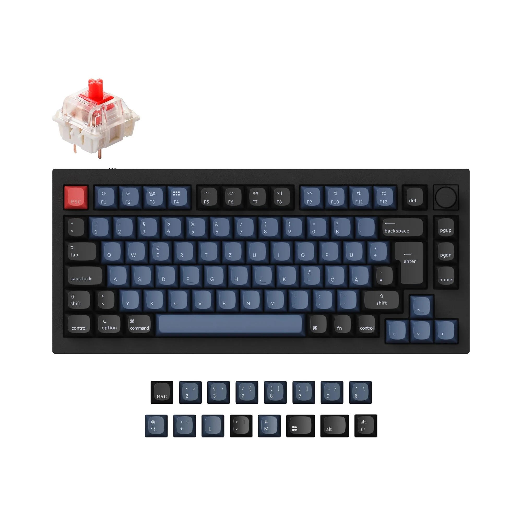 Keychron Q1 QMK Teclado Mecánico Personalizado Colección de Distribución ISO