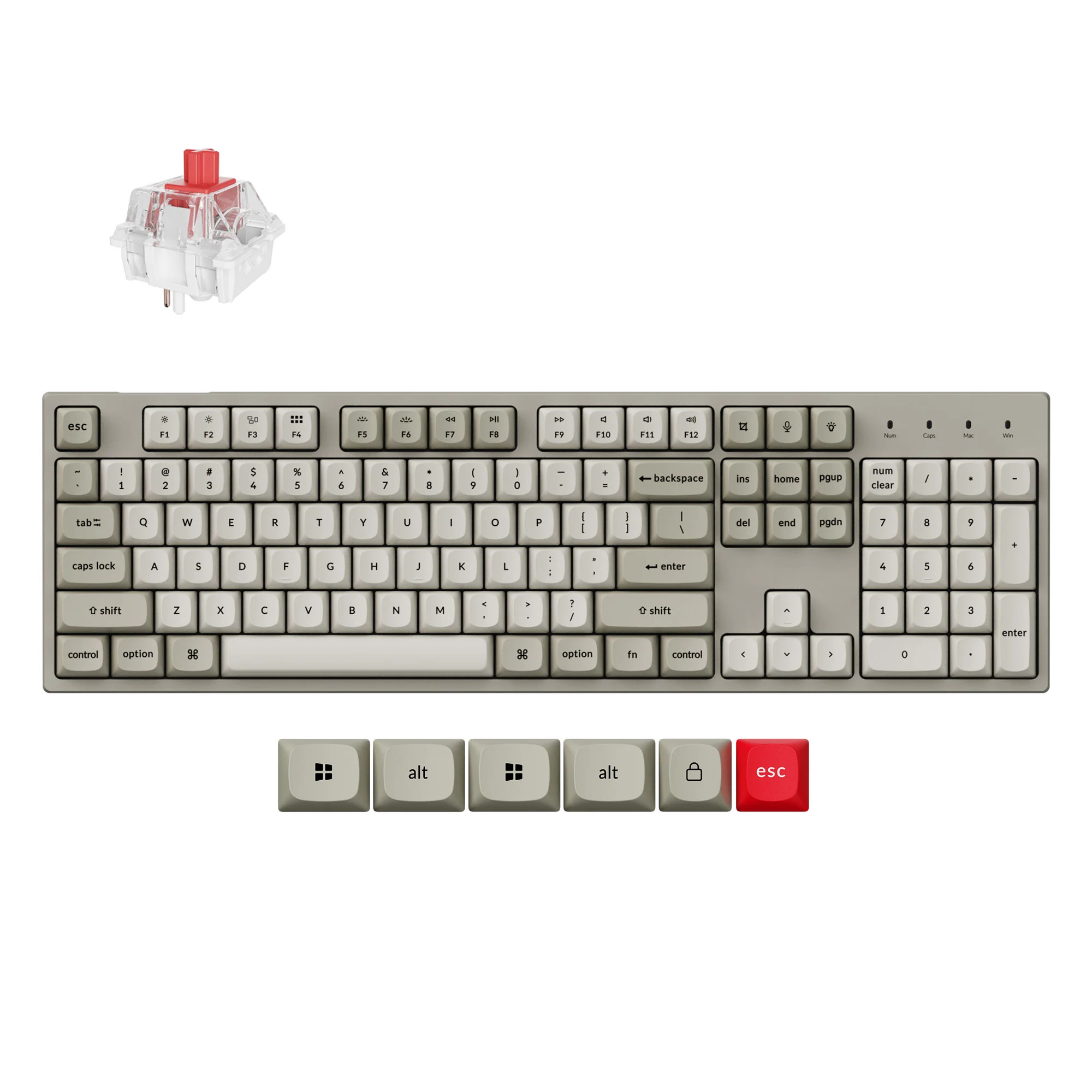 Keychron C2 Pro 8K QMK Przewodowa mechaniczna klawiatura custom