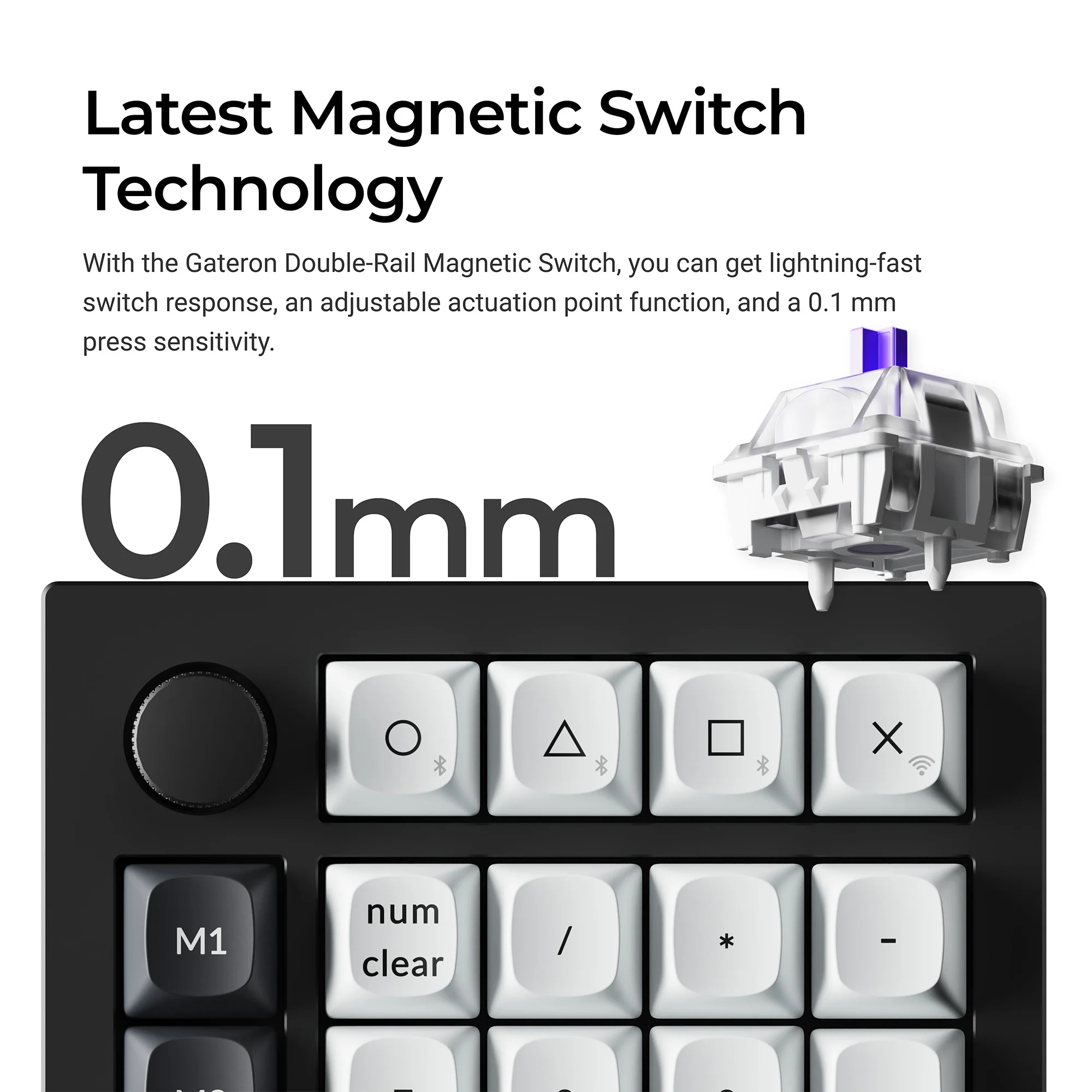 Keychron Q0 HE QMK langaton mukautettava numeronäppäimistö