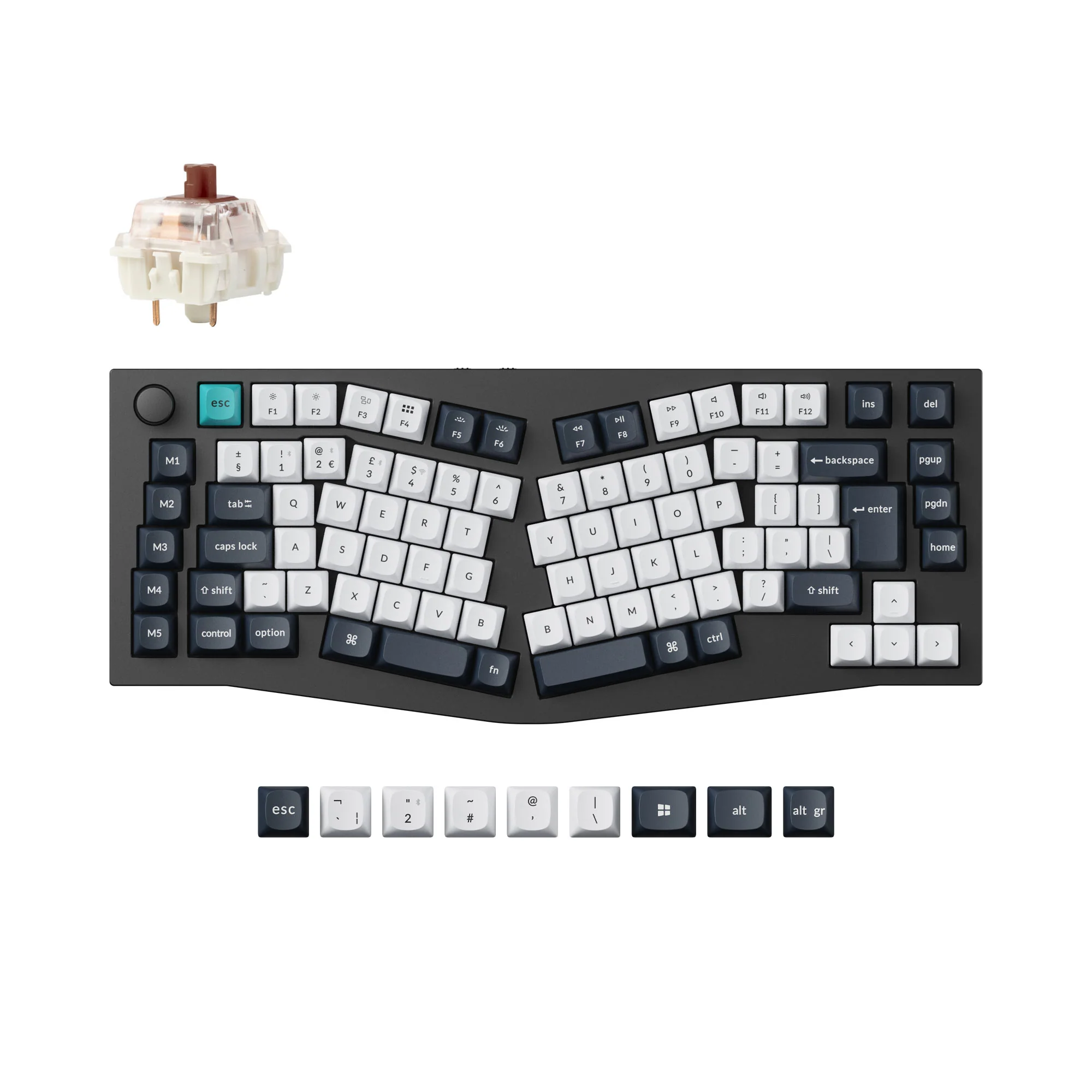Keychron Q10 Max (Alice-asettelu) QMK mukautettu mekaaninen näppäimistö, ISO-asettelukokoelma