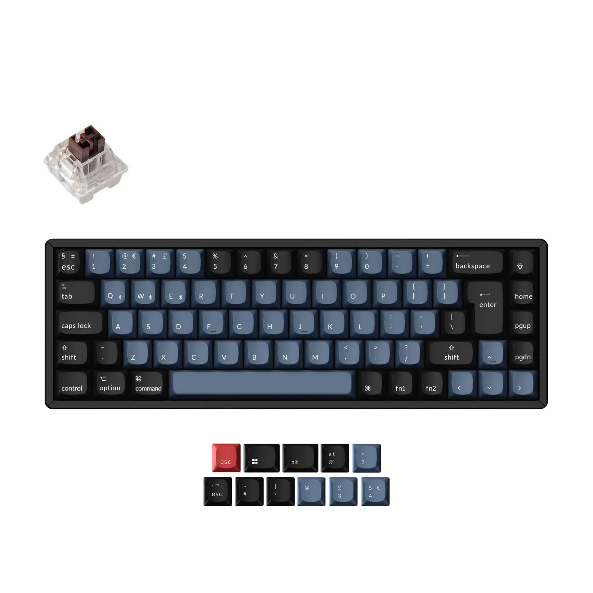 Keychron K6 Pro QMK/VIA Teclado Mecânico Sem Fio Coleção Layout ISO