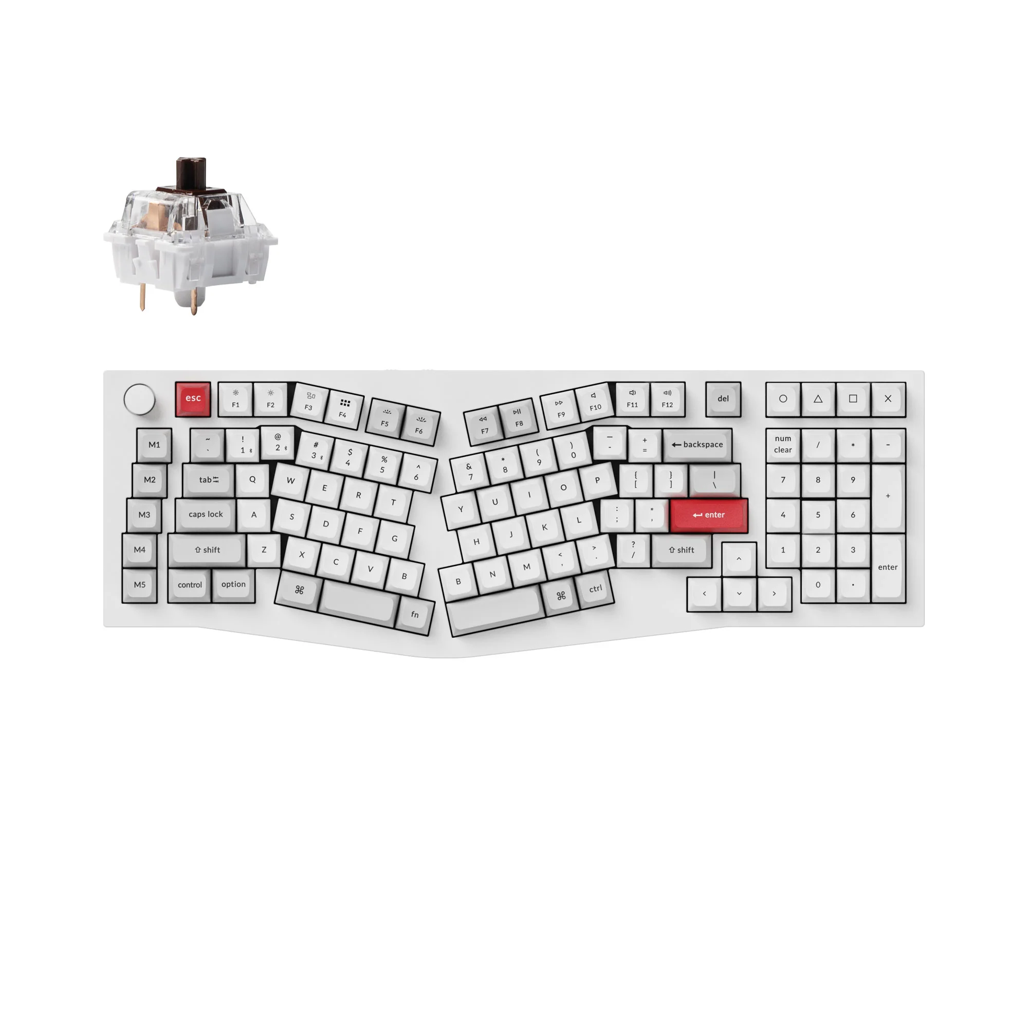 Teclado Mecânico Personalizado Sem Fio Keychron Q13 Pro (Layout Alice) QMK/VIA