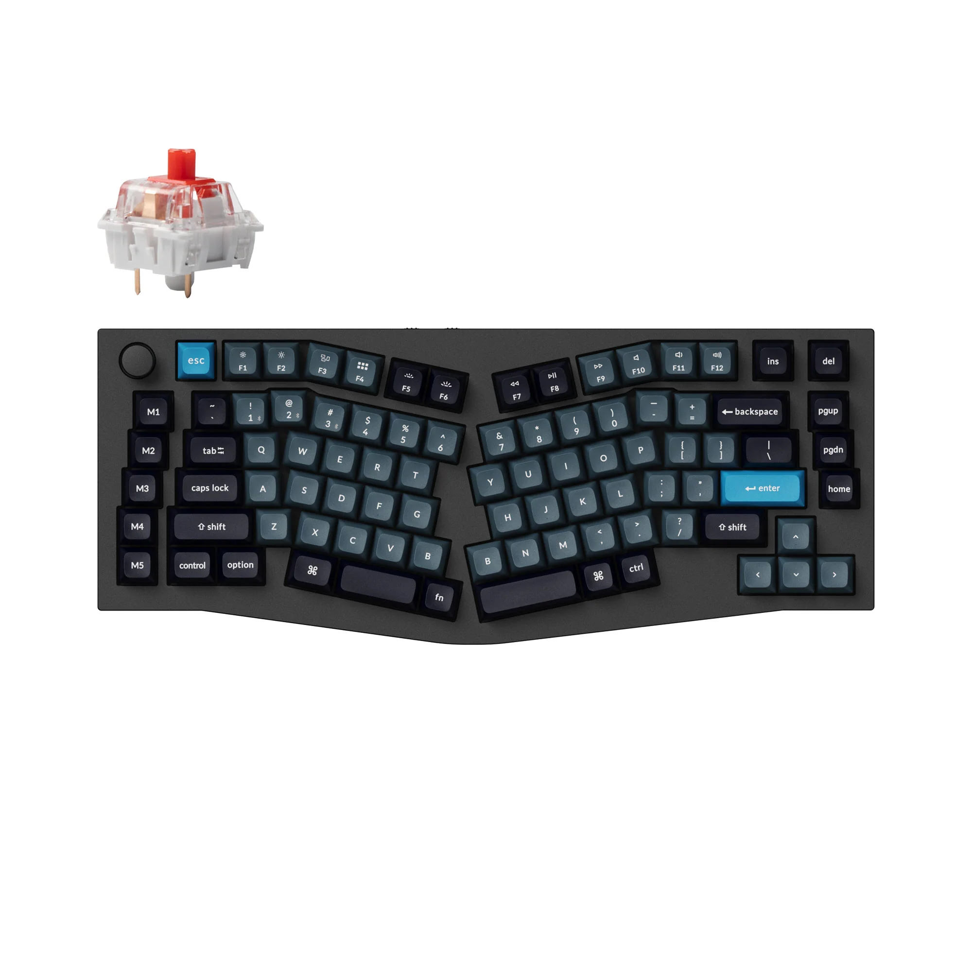 Teclado Mecânico Personalizado Sem Fio Keychron Q10 Pro (Layout Alice) QMK/VIA