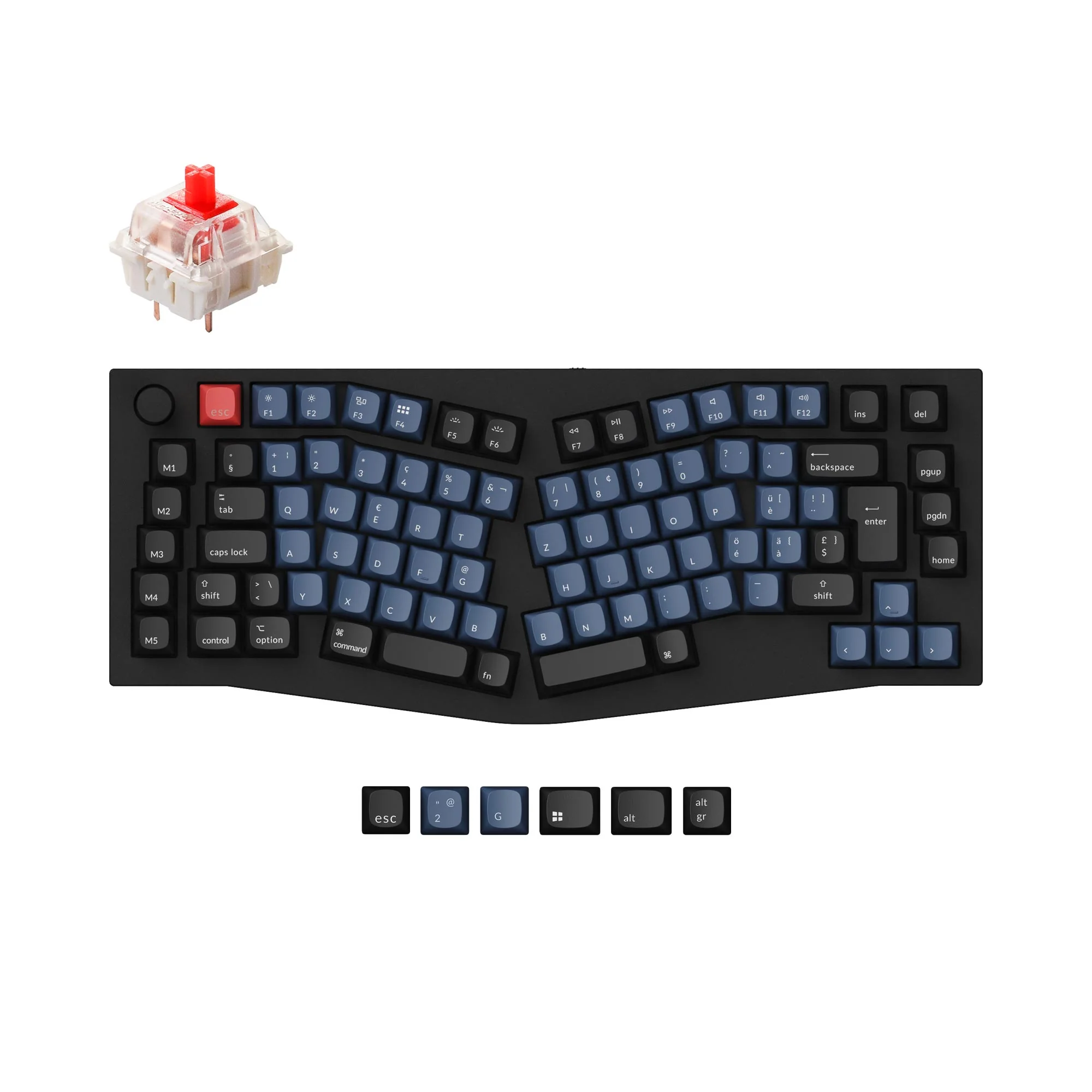 Keychron Q10 (Alice-asettelu) QMK Custom -mekaaninen näppäimistö, ISO-asettelukokoelma
