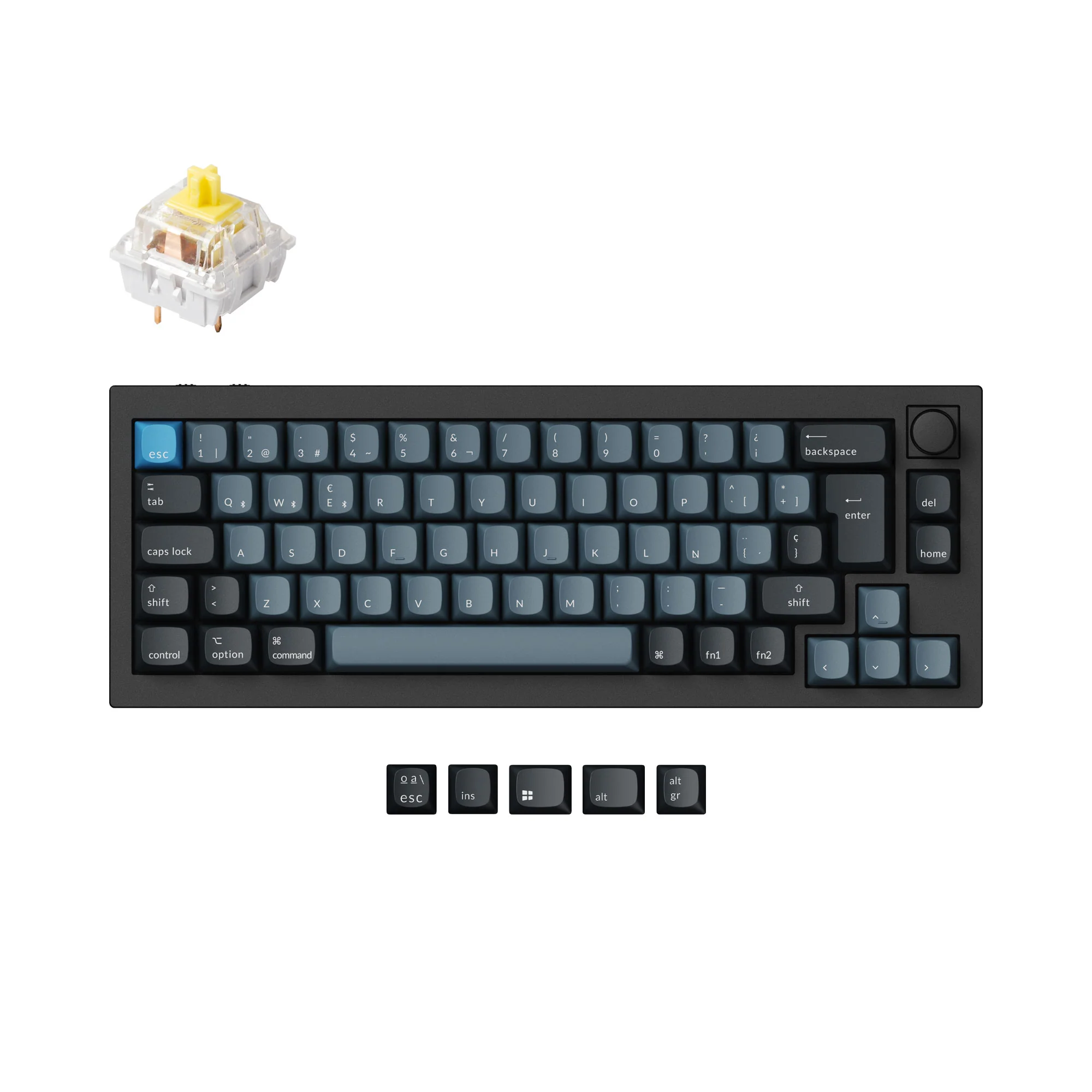 Keychron Q2 Pro teclado mecánico inalámbrico personalizable QMK/VIA - colección de distribución ISO
