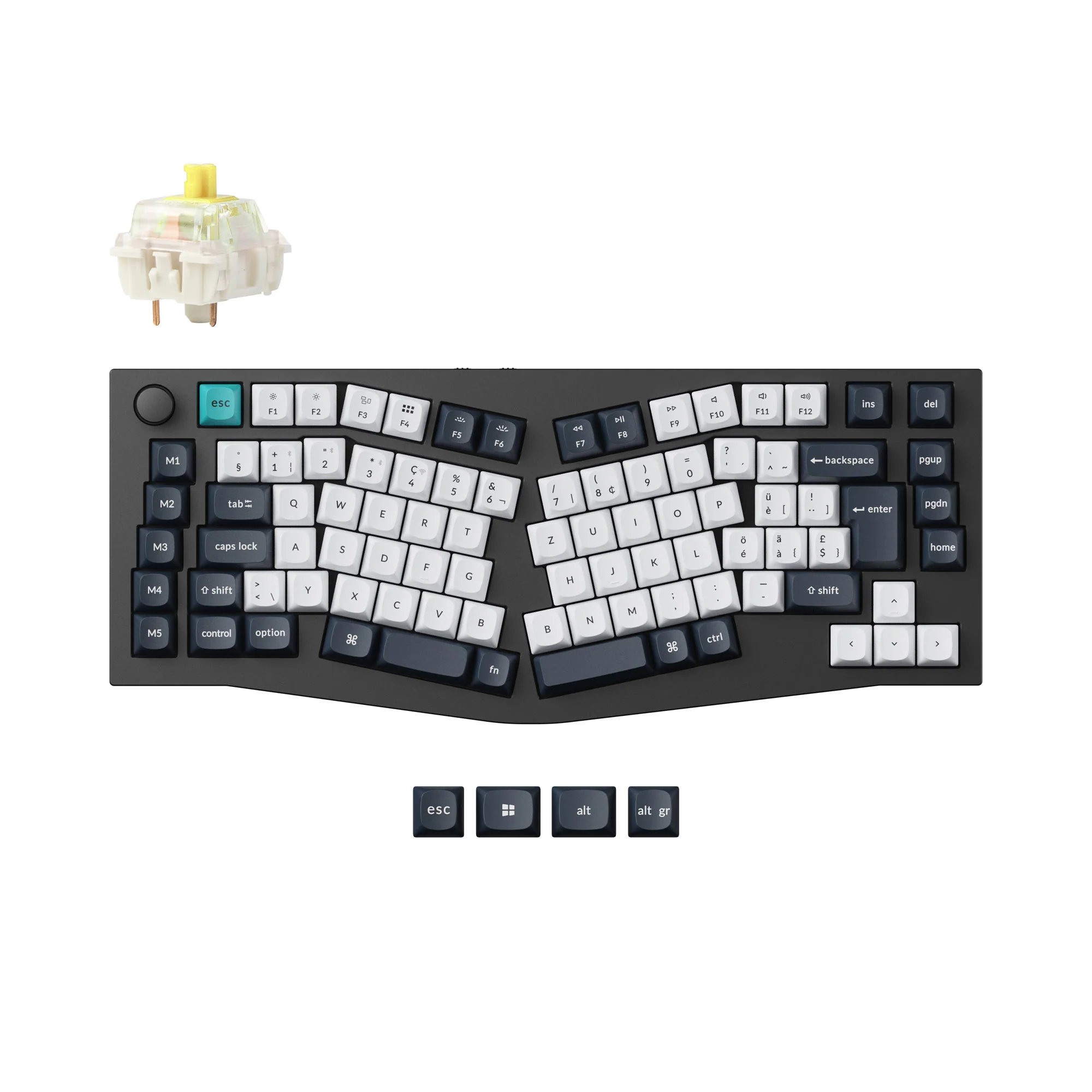 Keychron Q10 Max (Alice-asettelu) QMK mukautettu mekaaninen näppäimistö, ISO-asettelukokoelma